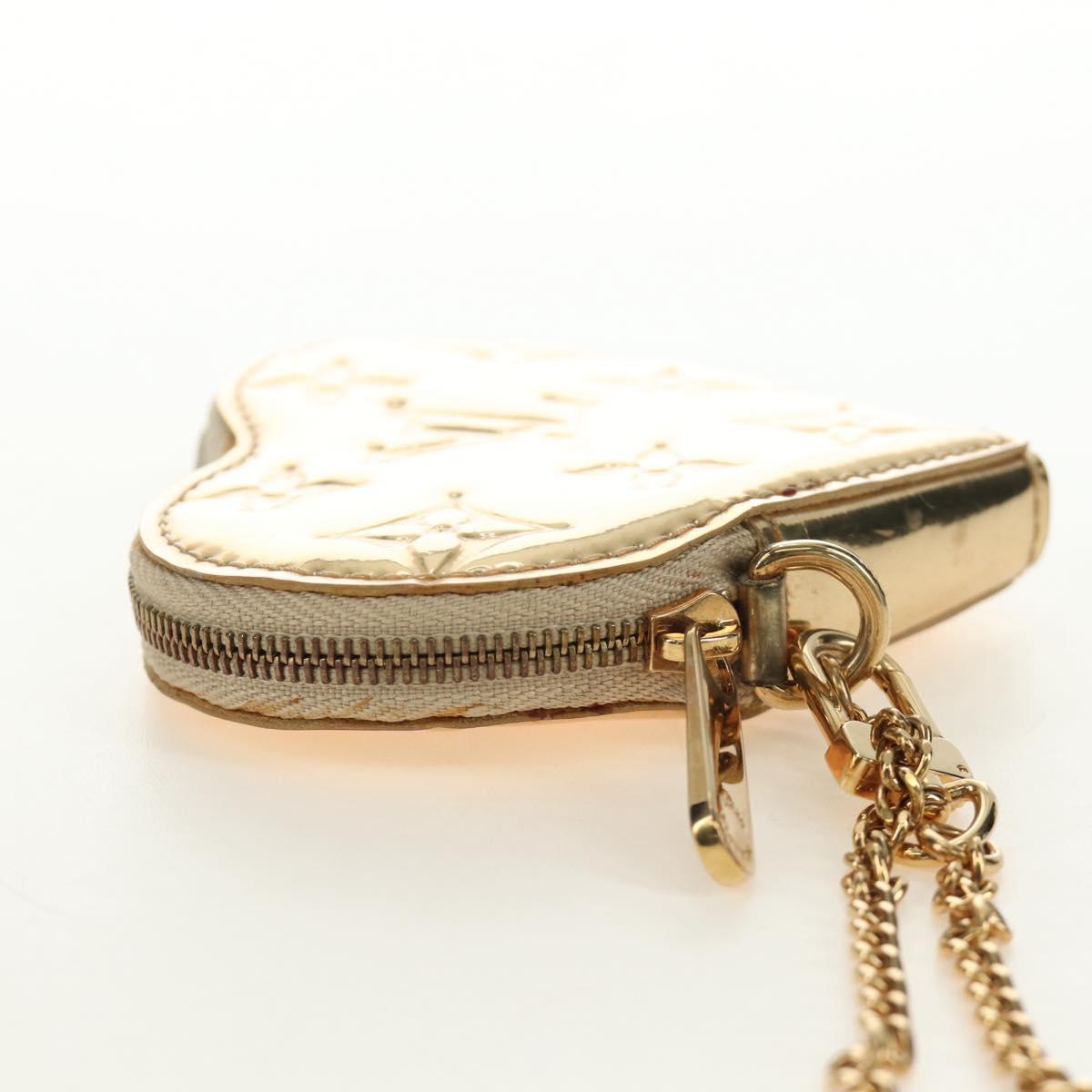 LOUIS VUITTON Miroir Porte Monnaie Coeur Coin Purse Gold M93567 LV Auth 184250M