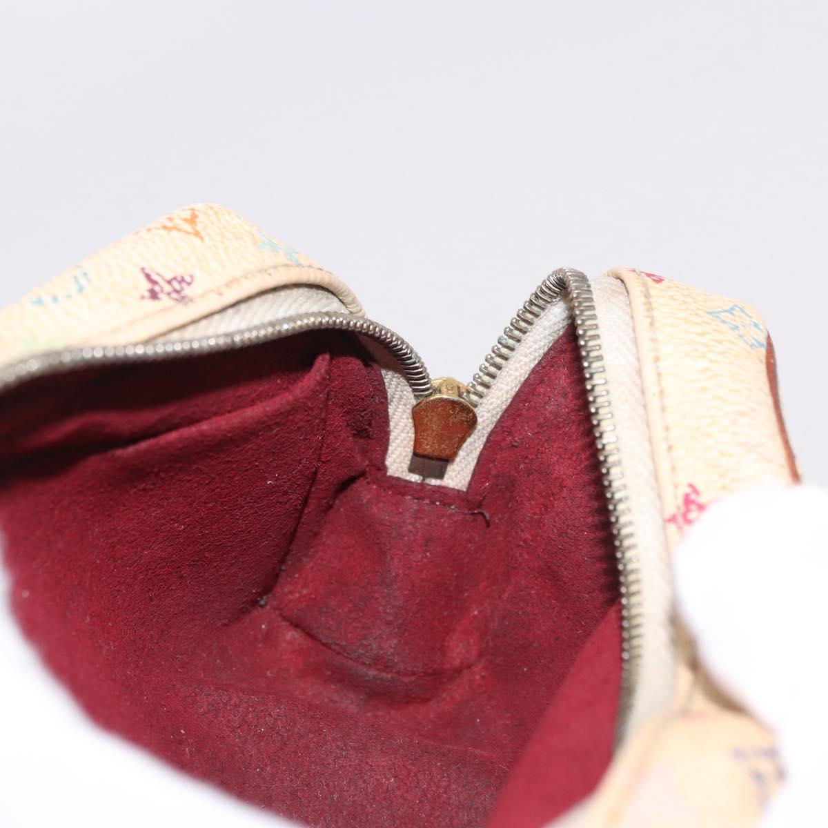 LOUIS VUITTON Monogram Multicolor Trousse Wapity Pouch White M58034 Auth 184255