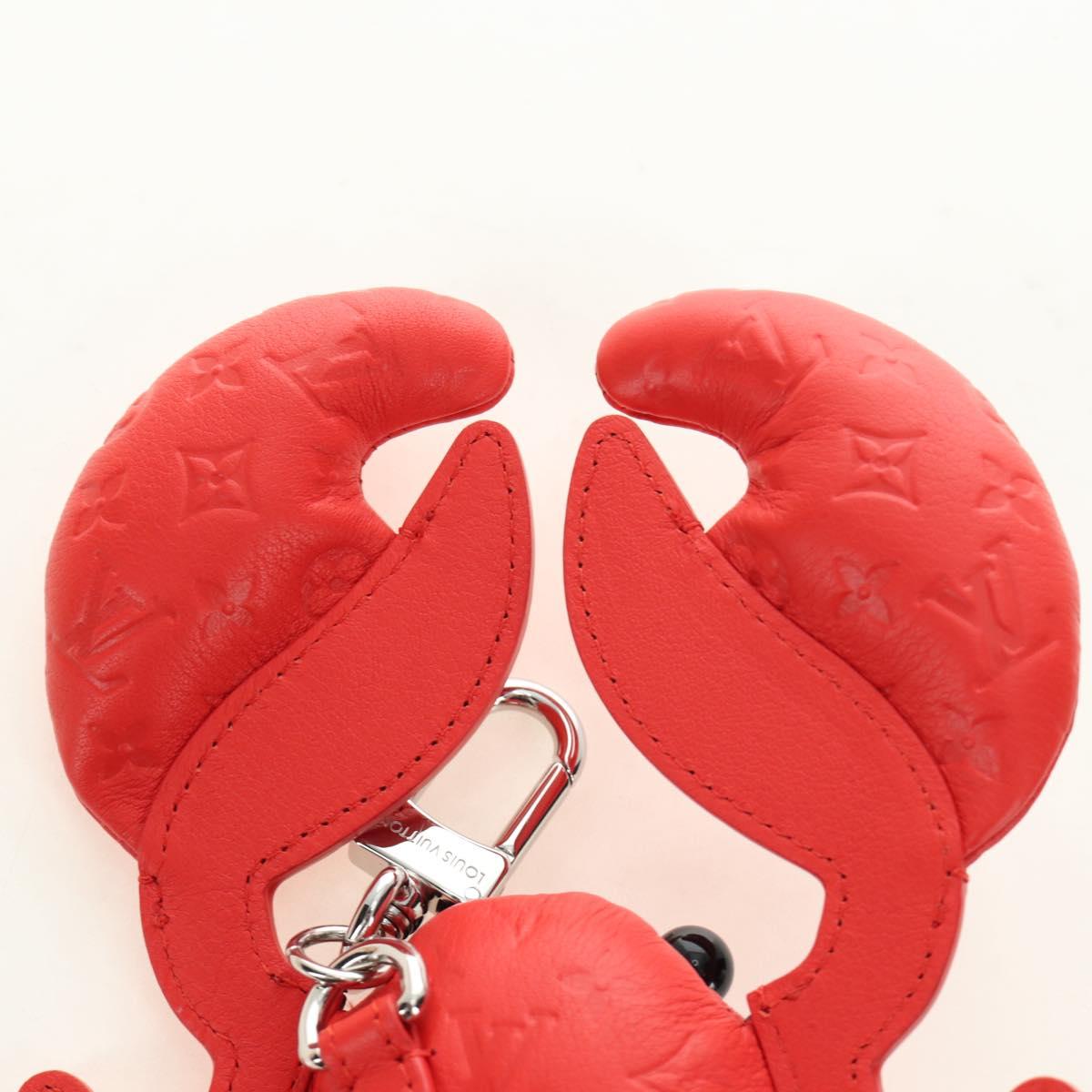 LOUIS VUITTON Monogram Lobster Bag Charm Bag Charm Red M03134 LV Auth 184260SM