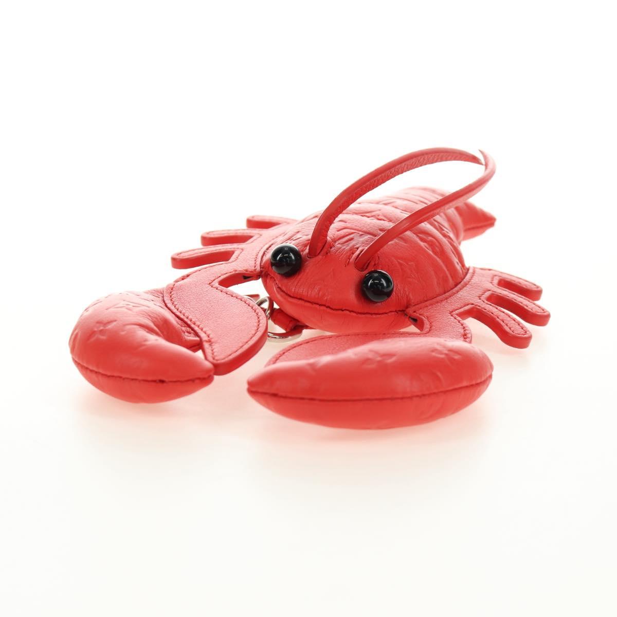 LOUIS VUITTON Monogram Lobster Bag Charm Bag Charm Red M03134 LV Auth 184260SM