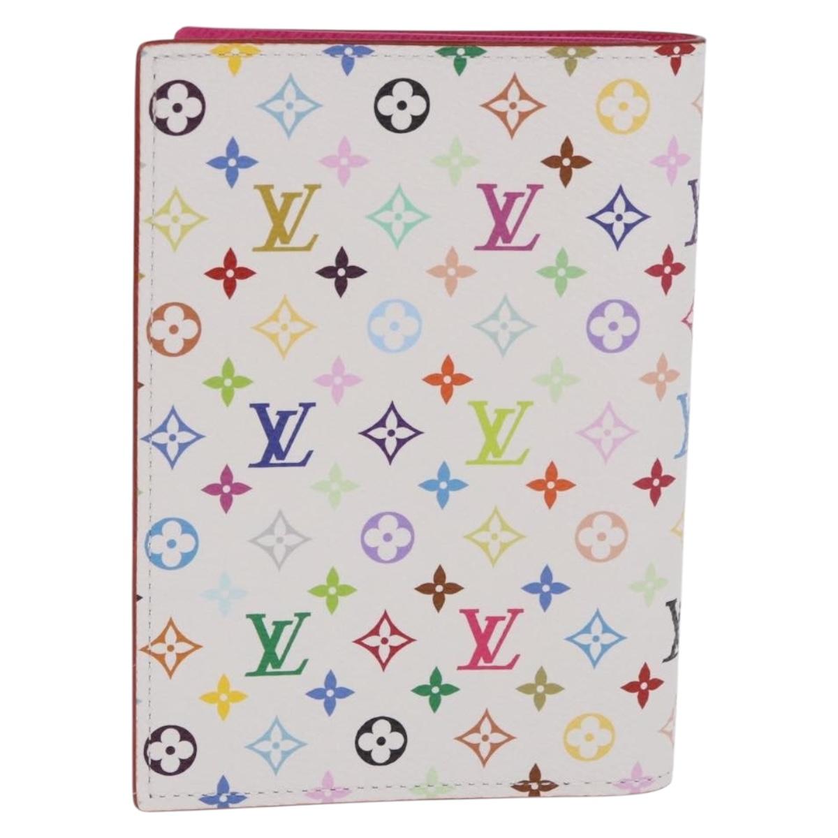 LOUIS VUITTON Multicolor Couverture Passport Case White M14178 Auth 184263SAM