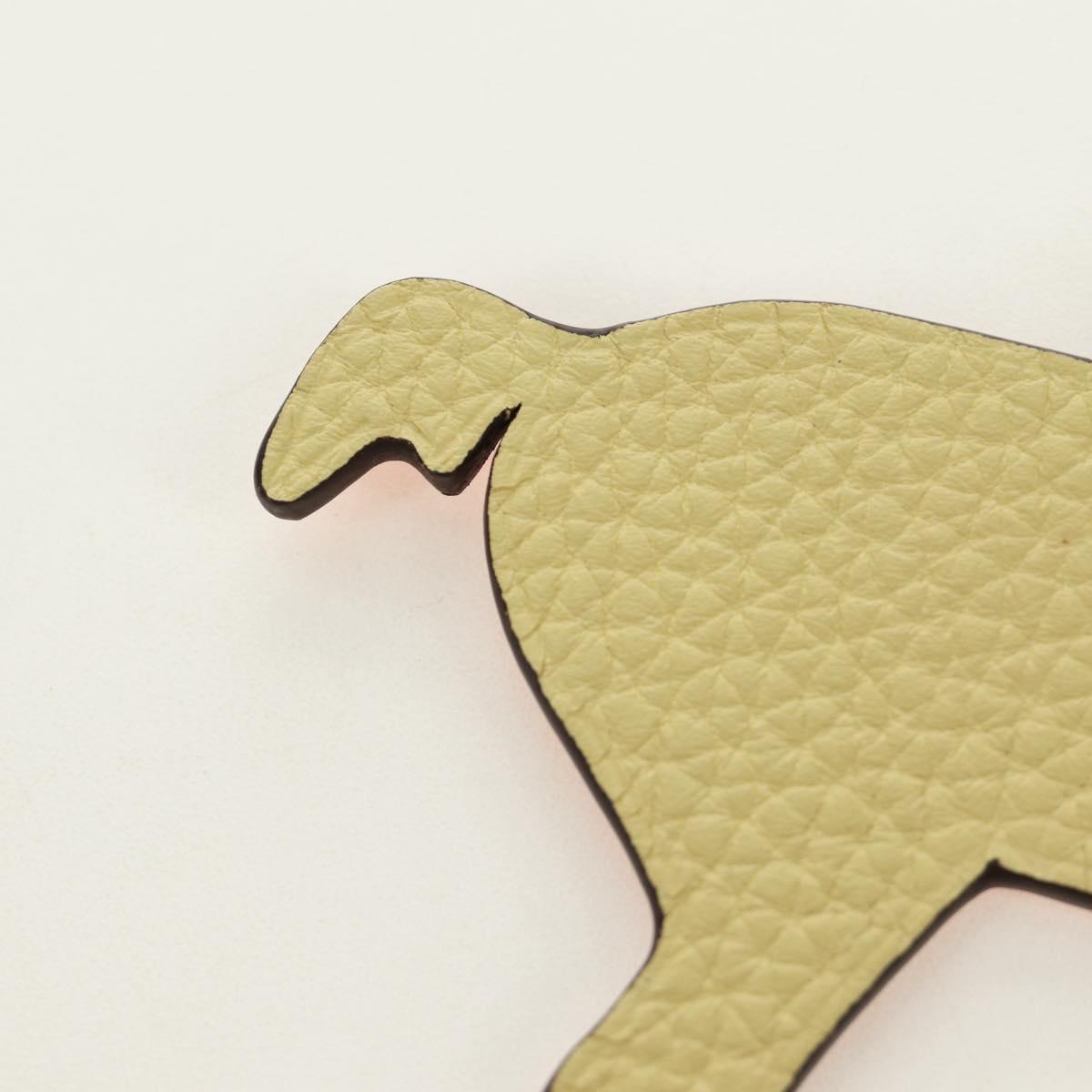 HERMES Petit H Charm Horse Bag Charm Leather Orange Auth 184264M
