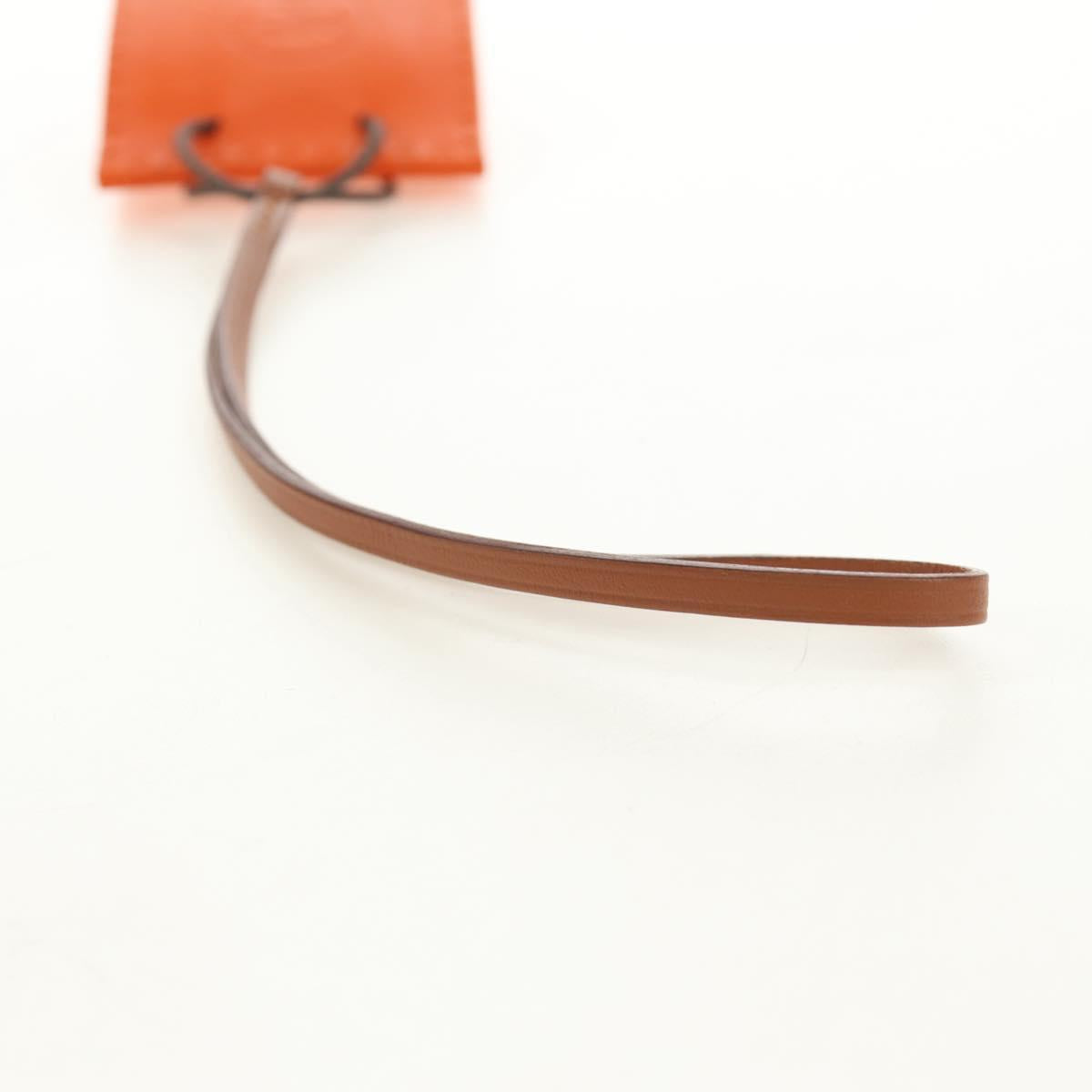 HERMES Sac Orange Charm Bag Leather Orange Auth 184265M