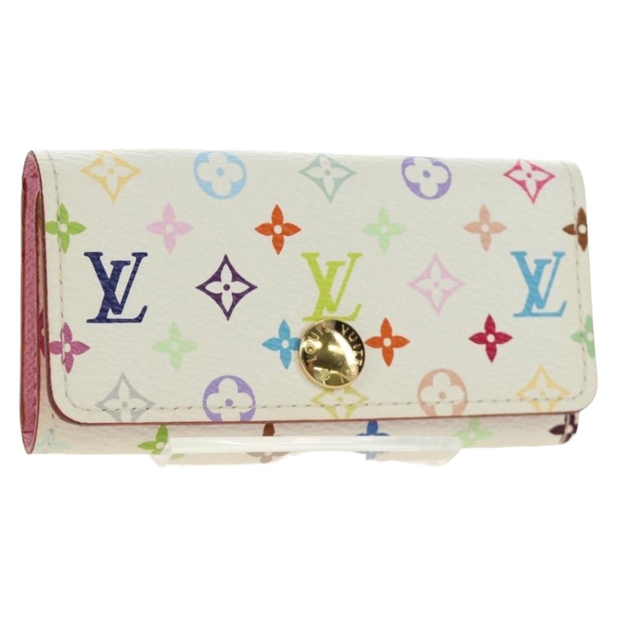 LOUIS VUITTON Monogram Multicolor Multicles 4 Key Case White M93731 Auth 184273M