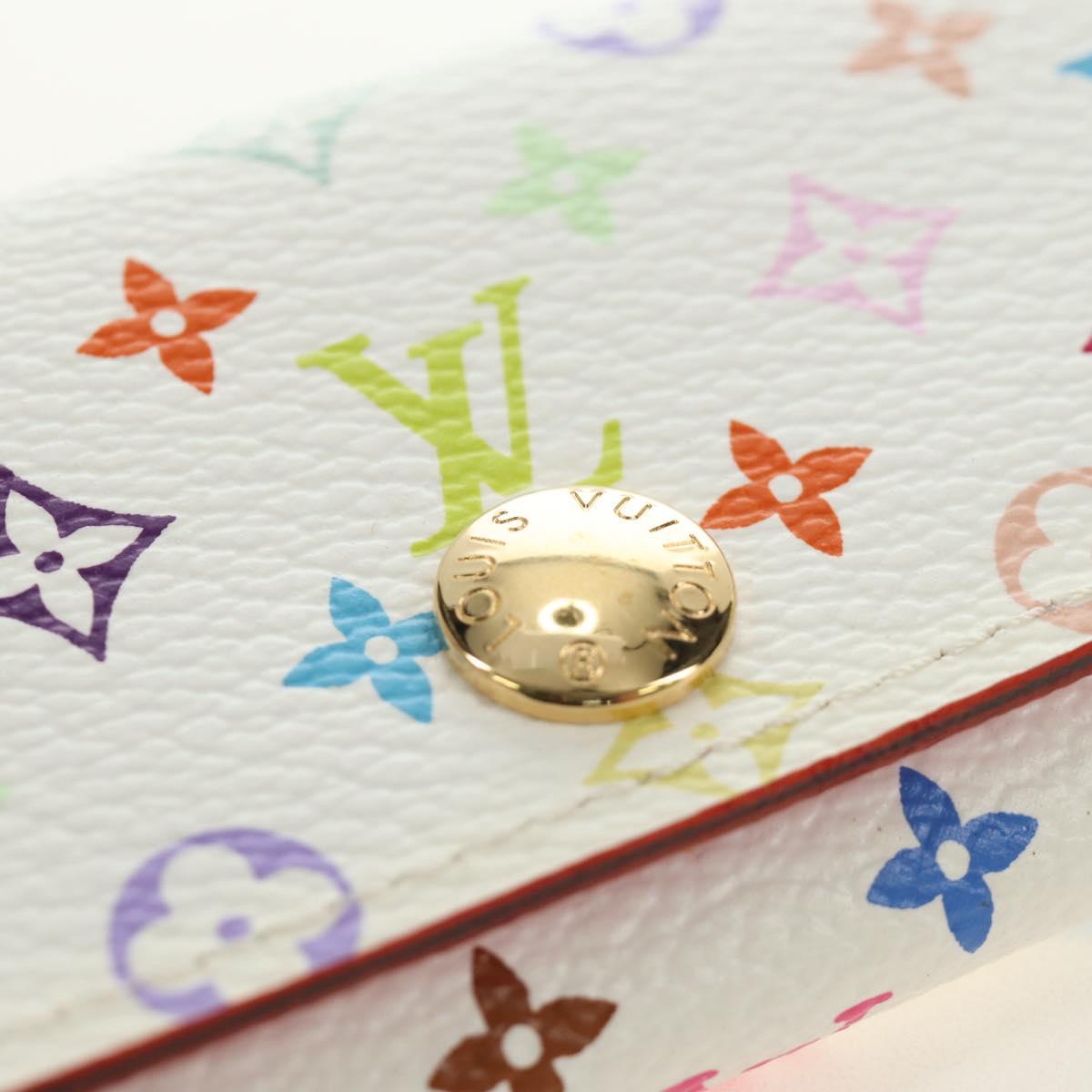 LOUIS VUITTON Monogram Multicolor Multicles 4 Key Case White M93731 Auth 184273M