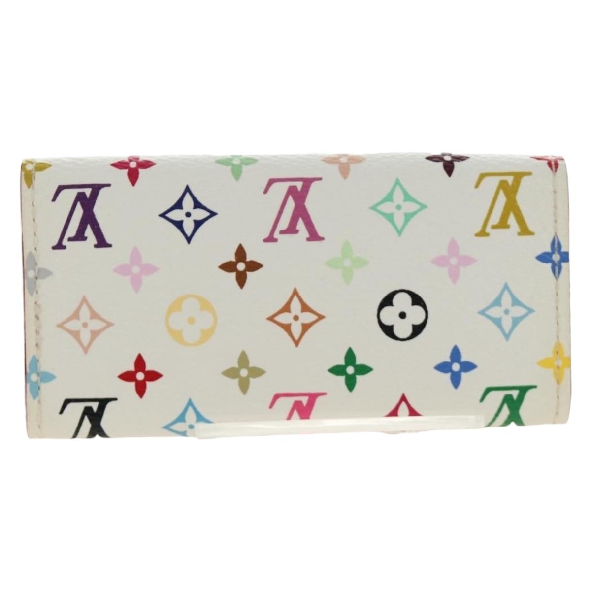 LOUIS VUITTON Monogram Multicolor Multicles 4 Key Case White M93731 Auth 184273M