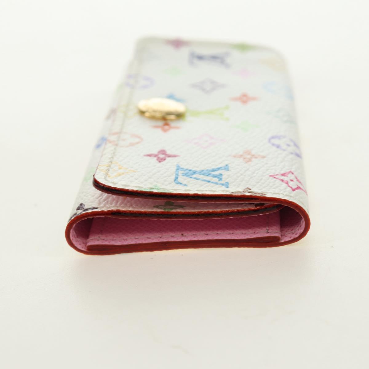 LOUIS VUITTON Monogram Multicolor Multicles 4 Key Case White M93731 Auth 184273M