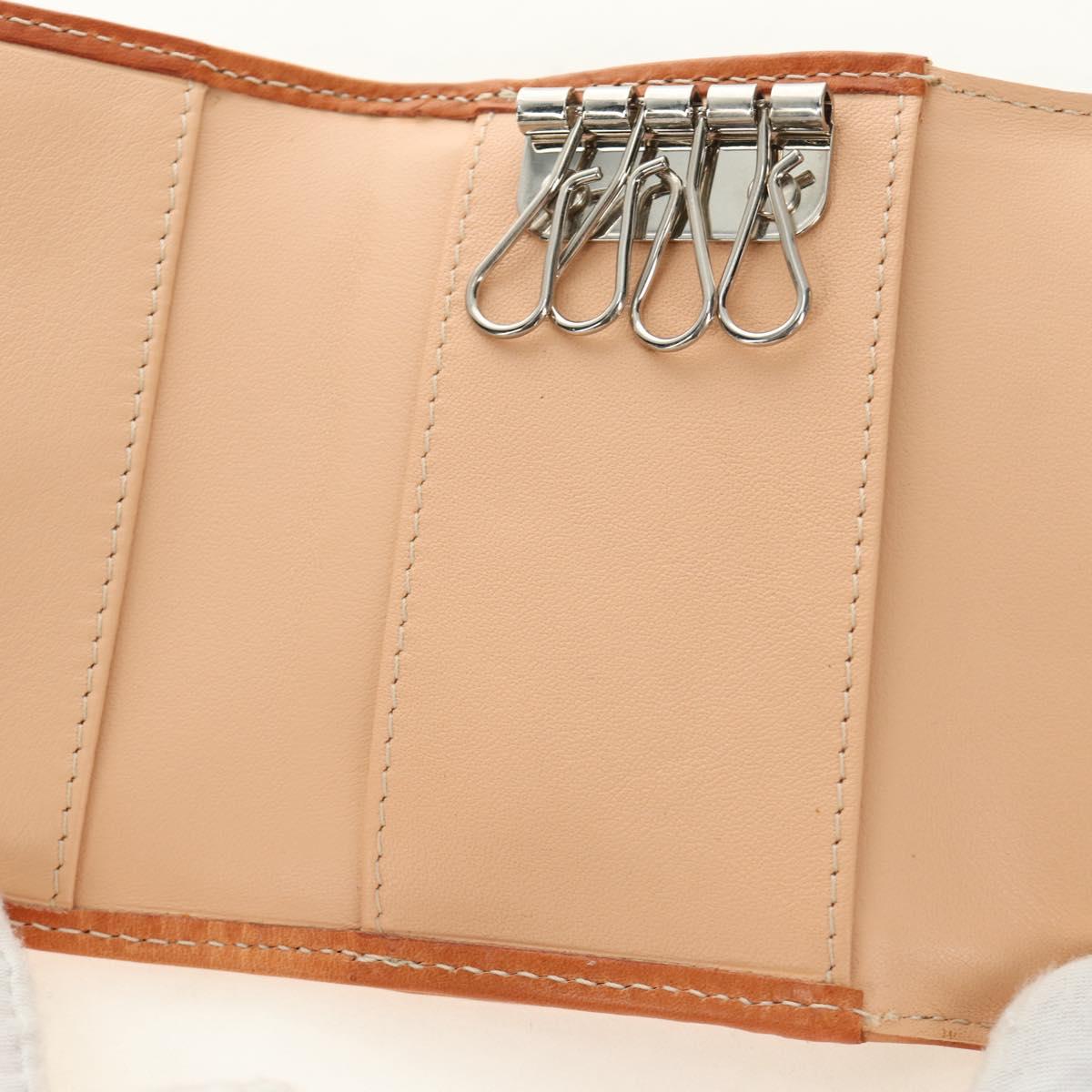 Christian Dior Trotter Canvas Romantic Coin Purse PVC Beige Silver Auth 184275SM