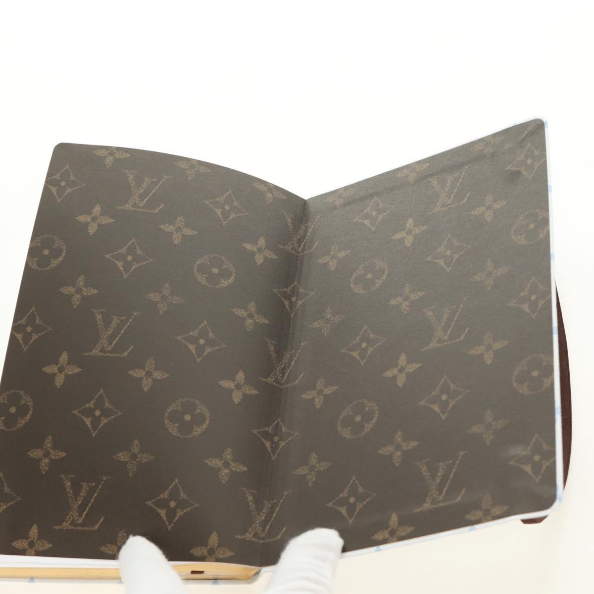 LOUIS VUITTON Monogram Notebook MM Jane Note Light Blue GI1119 Auth 184277M