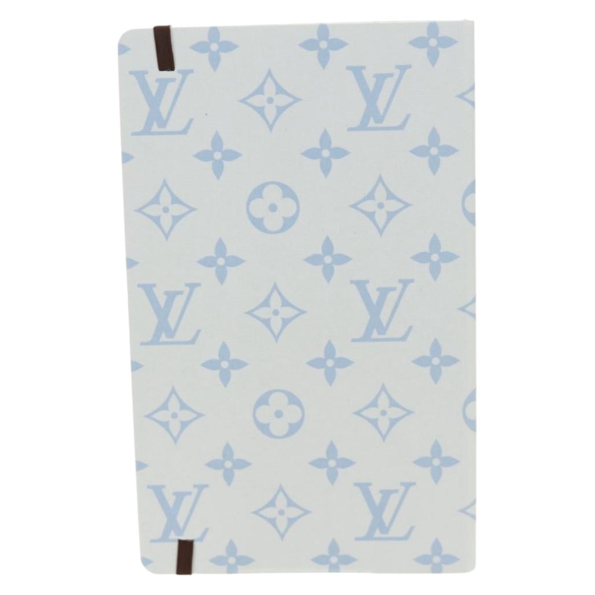 LOUIS VUITTON Monogram Notebook MM Jane Note Light Blue GI1119 Auth 184277M