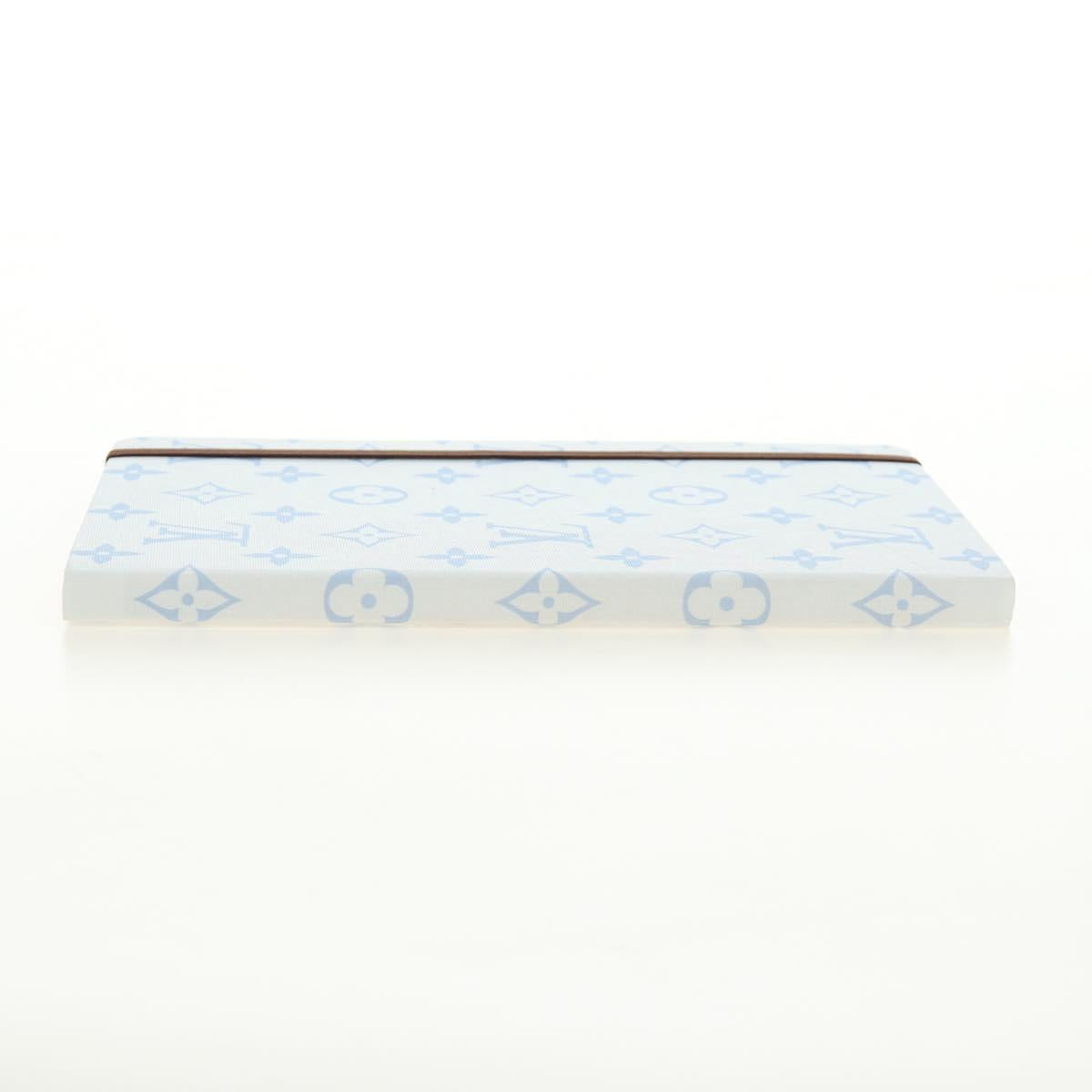 LOUIS VUITTON Monogram Notebook MM Jane Note Light Blue GI1119 Auth 184277M