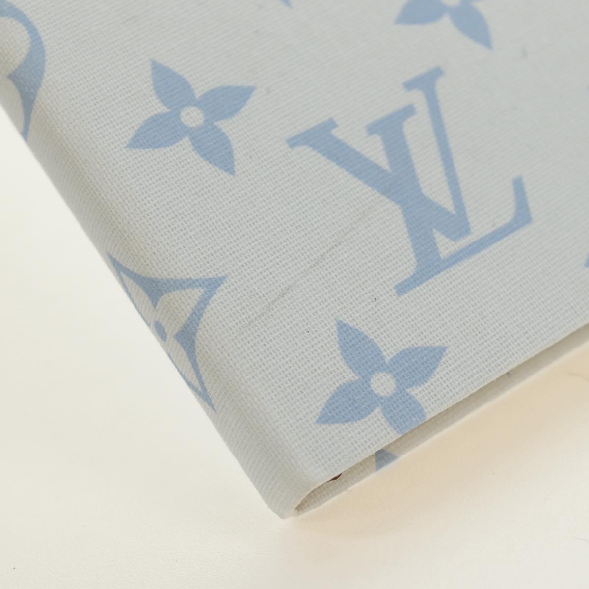 LOUIS VUITTON Monogram Notebook MM Jane Note Light Blue GI1119 Auth 184277M