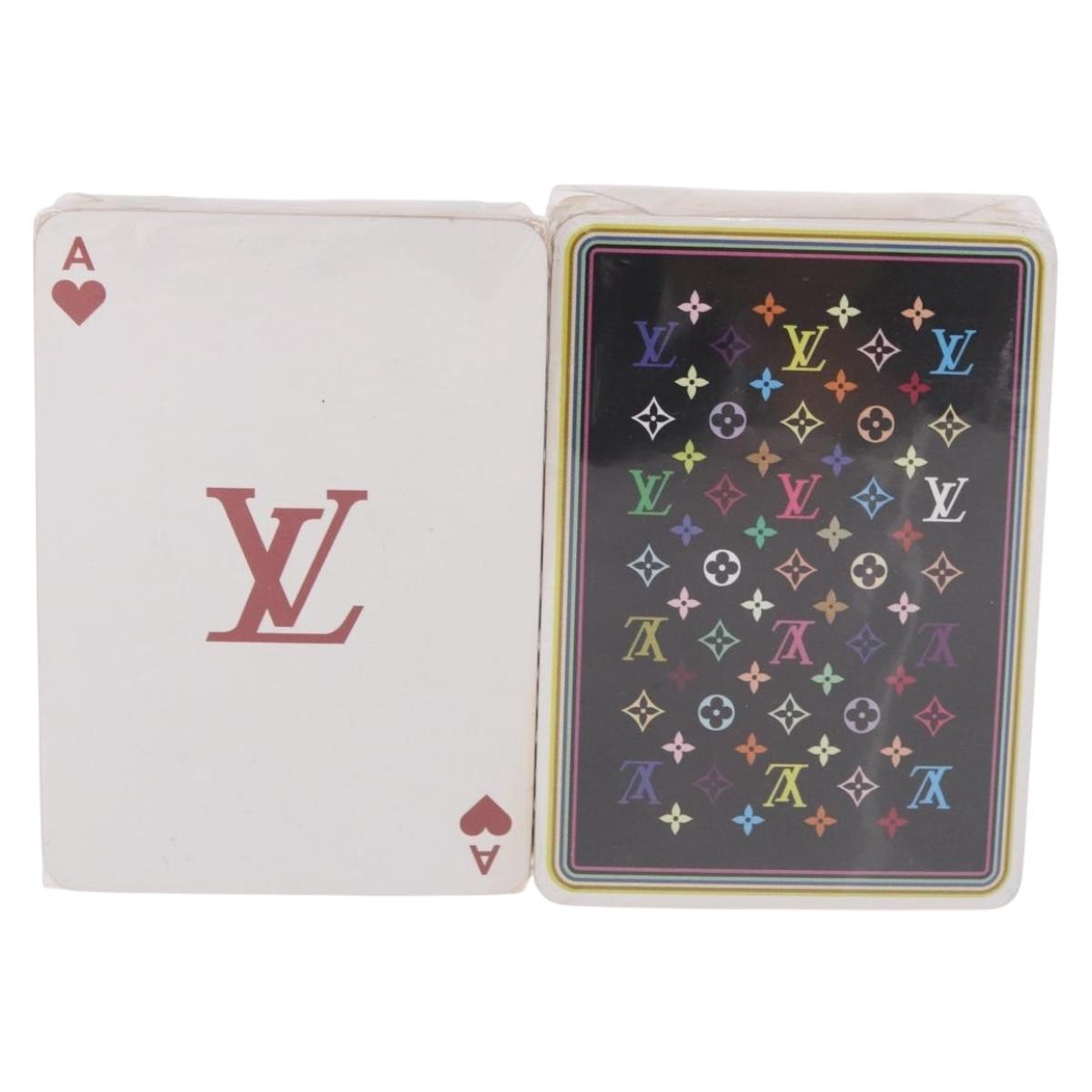 LOUIS VUITTON Multicolor Playing Cards Black White LV Auth 184279M