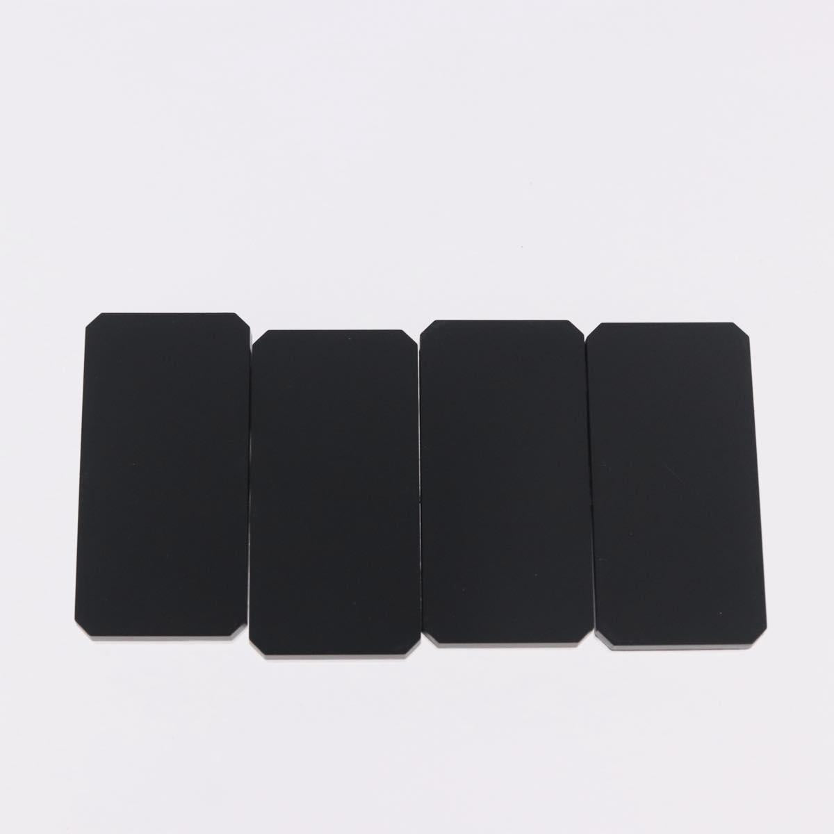 CHANEL Domino plastic Black CC Auth 184280M