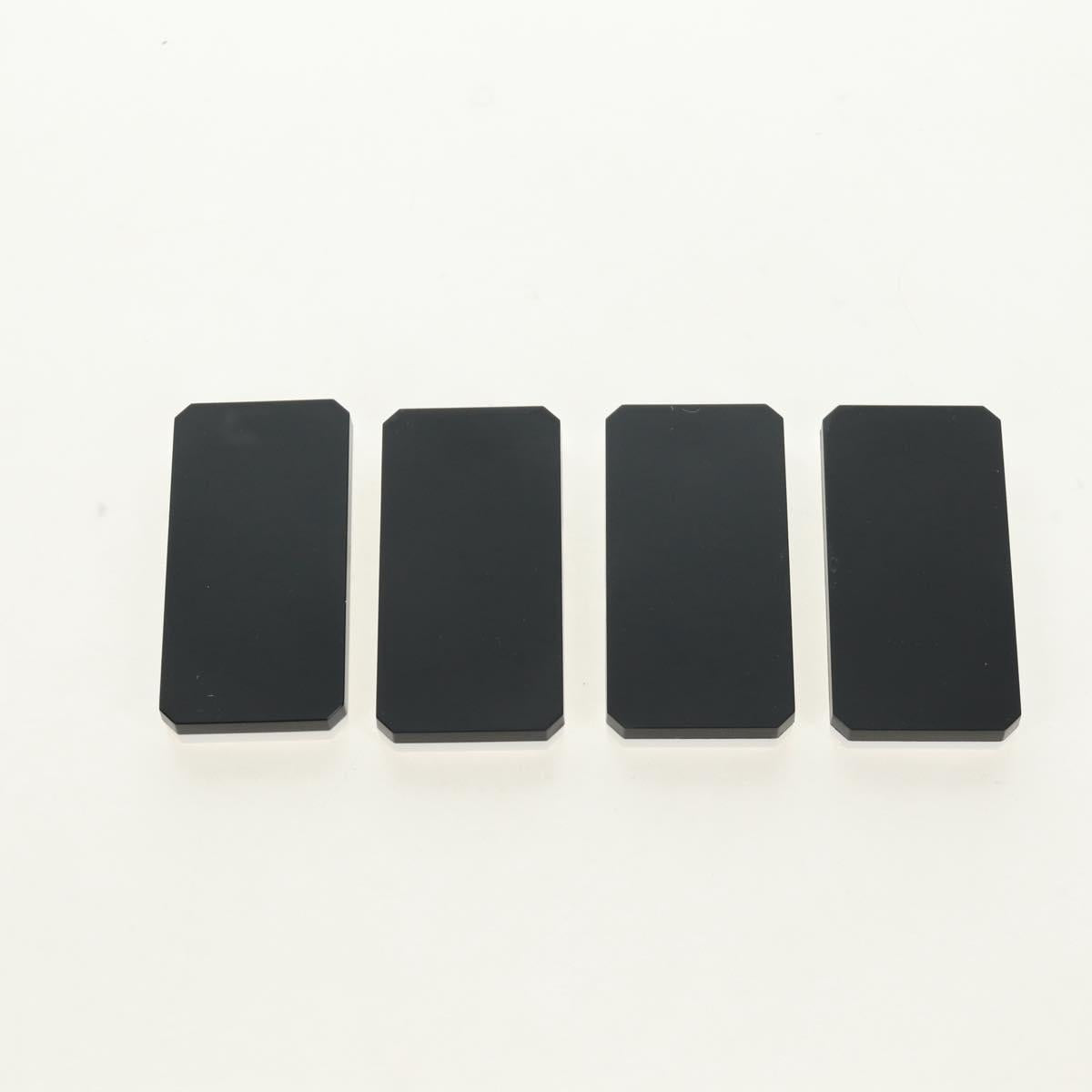 CHANEL Domino plastic Black CC Auth 184280M