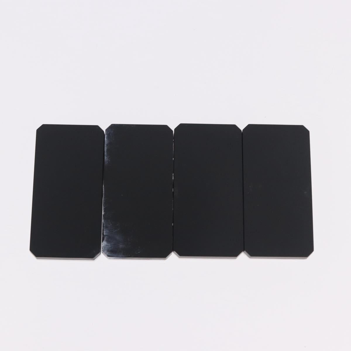 CHANEL Domino plastic Black CC Auth 184280M