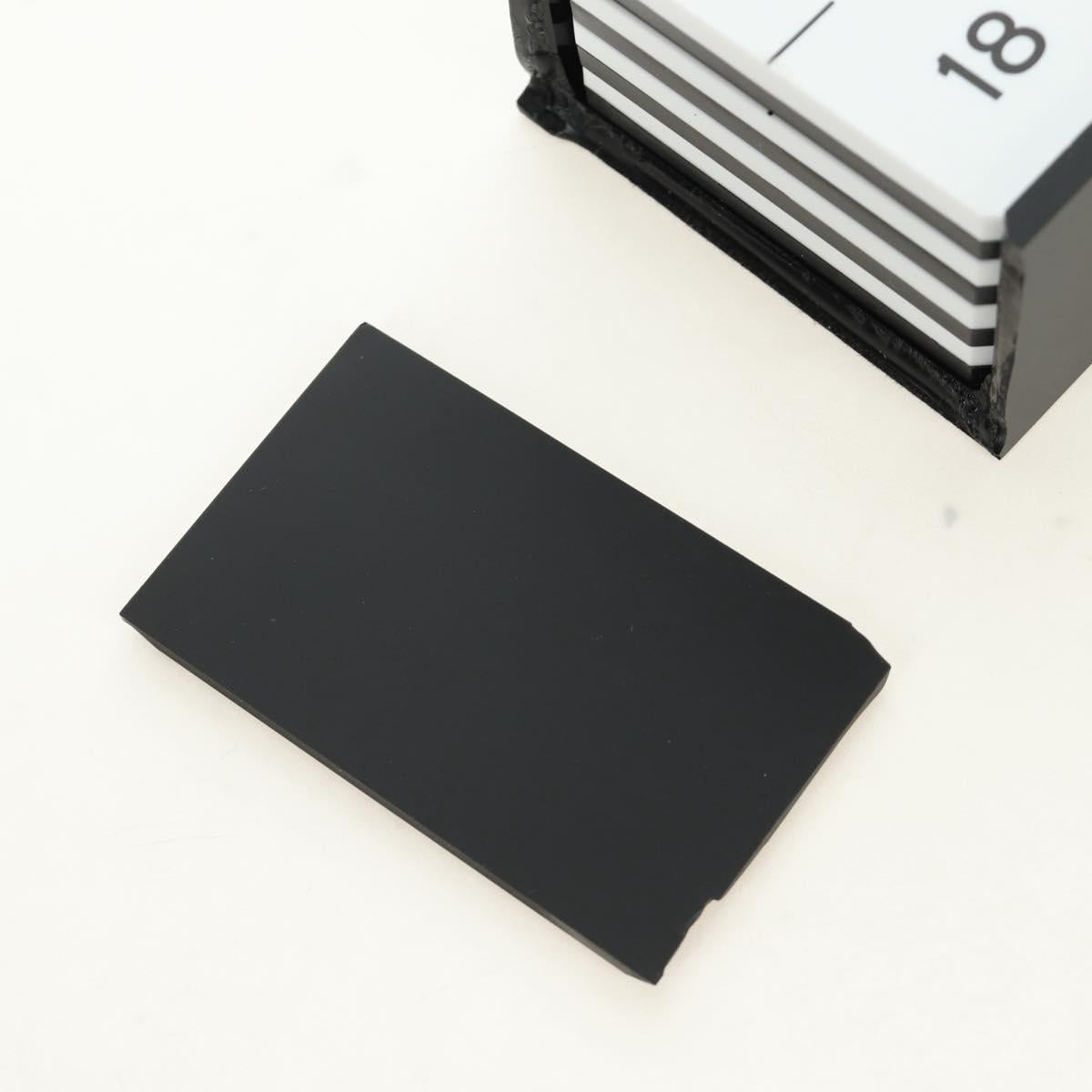 CHANEL Domino plastic Black CC Auth 184280M