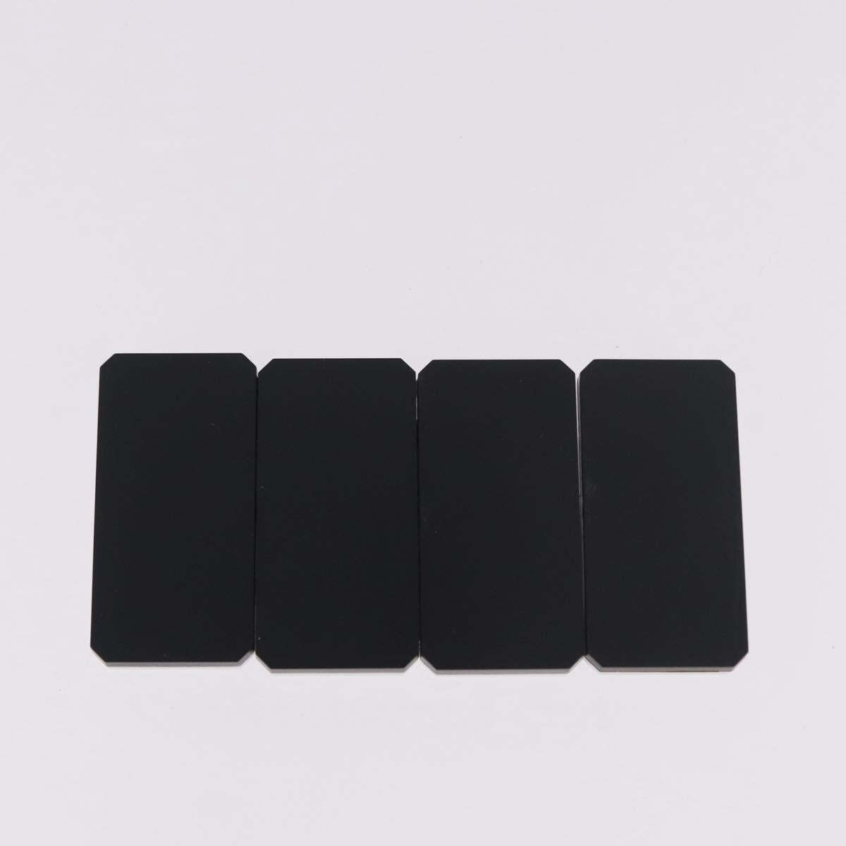 CHANEL Domino plastic Black CC Auth 184280M