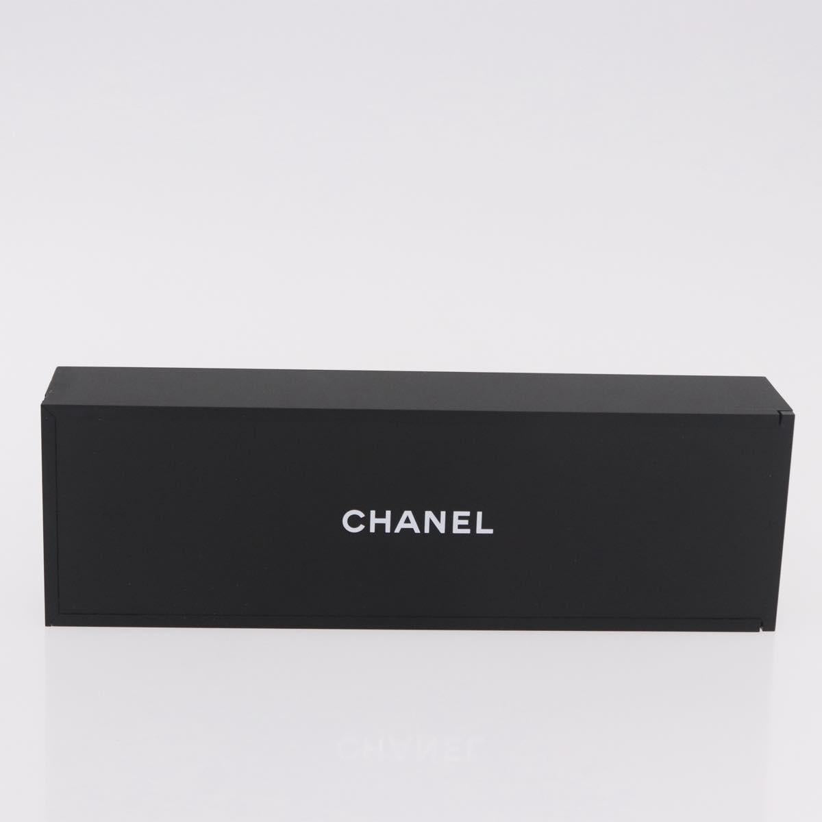 CHANEL Domino plastic Black CC Auth 184280M