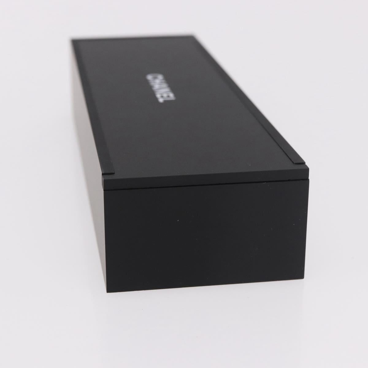 CHANEL Domino plastic Black CC Auth 184280M