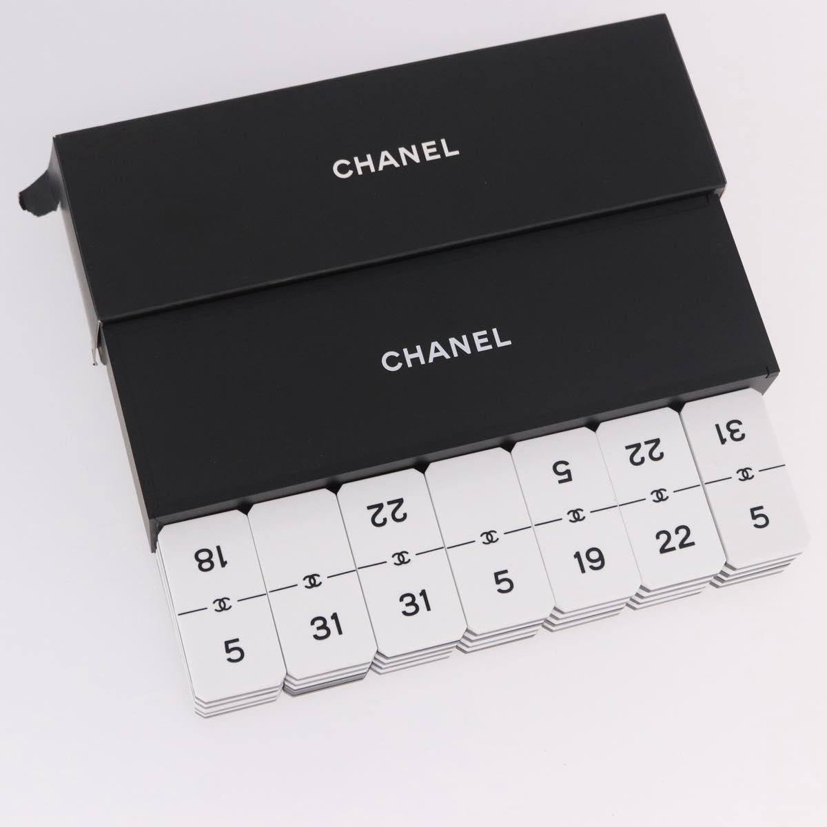 CHANEL Domino plastic Black CC Auth 184280M