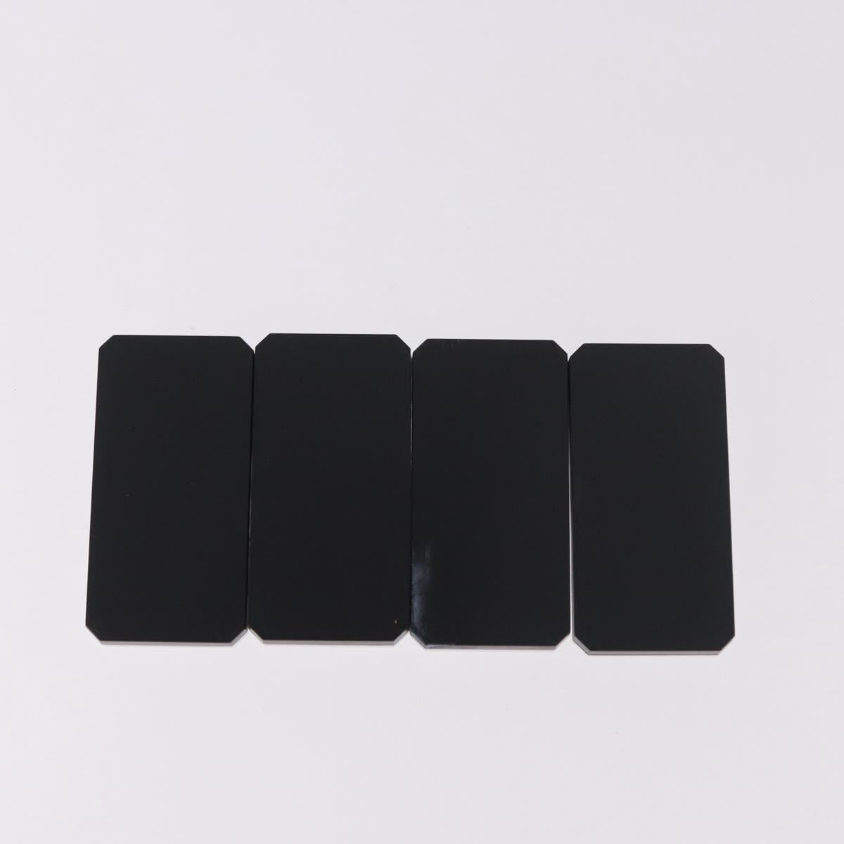 CHANEL Domino plastic Black CC Auth 184280M