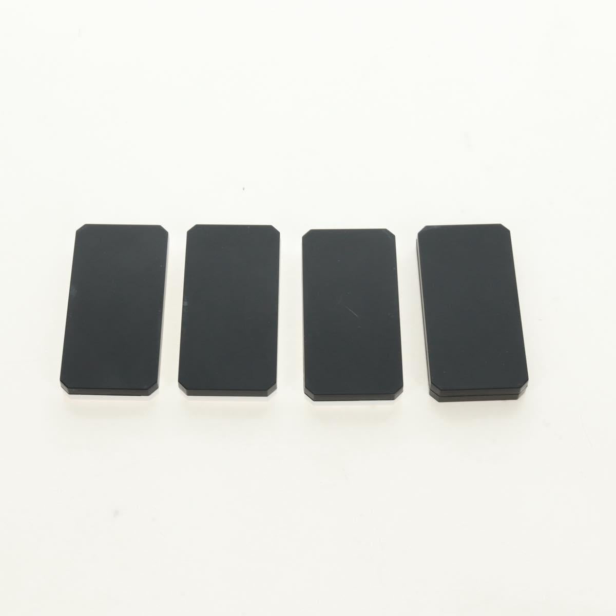 CHANEL Domino plastic Black CC Auth 184280M