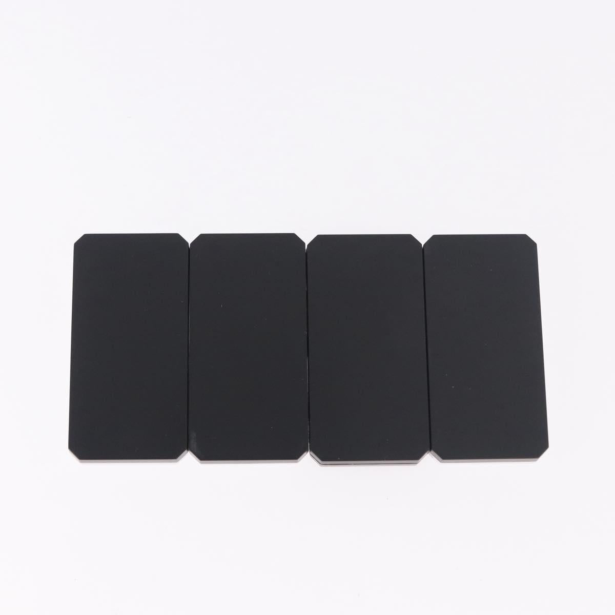 CHANEL Domino plastic Black CC Auth 184280M