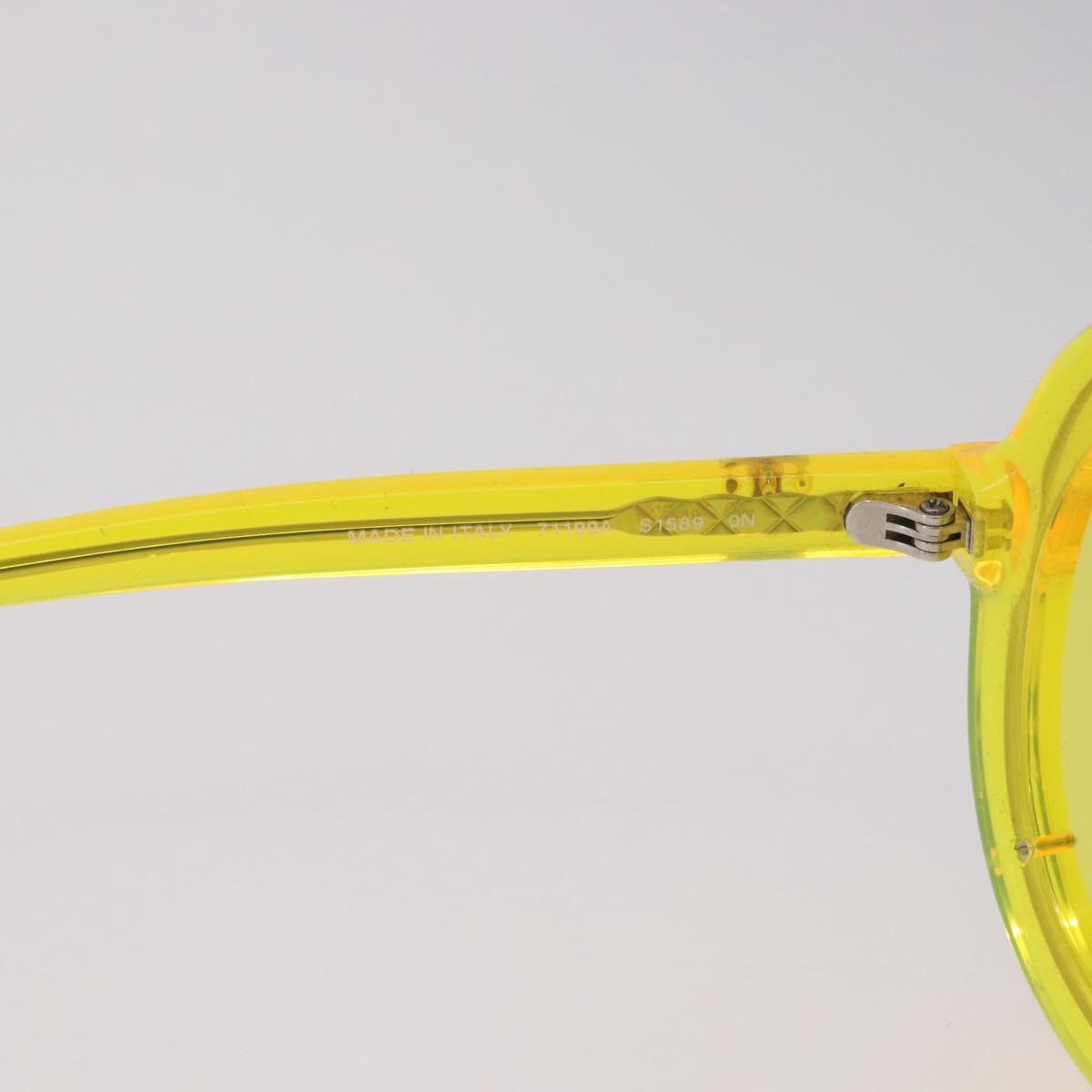 CHANEL Sunglasses Plastic Yellow CC Auth 184281M