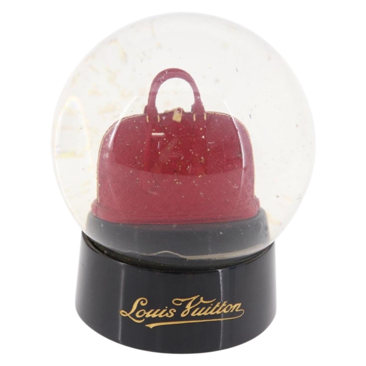 LOUIS VUITTON Alma Snow Globe Glass Red LV Auth 184282A