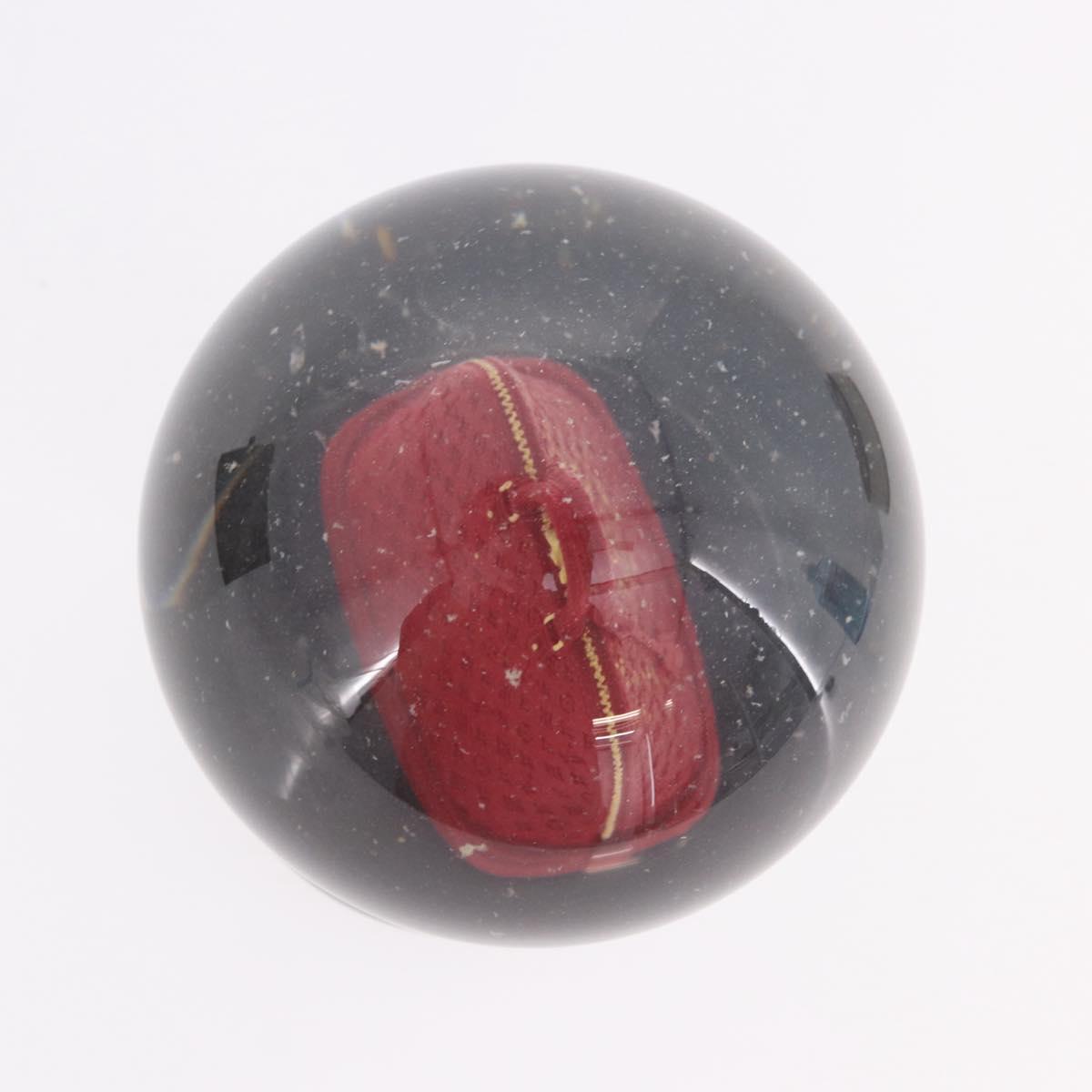 LOUIS VUITTON Alma Snow Globe Glass Red LV Auth 184282A
