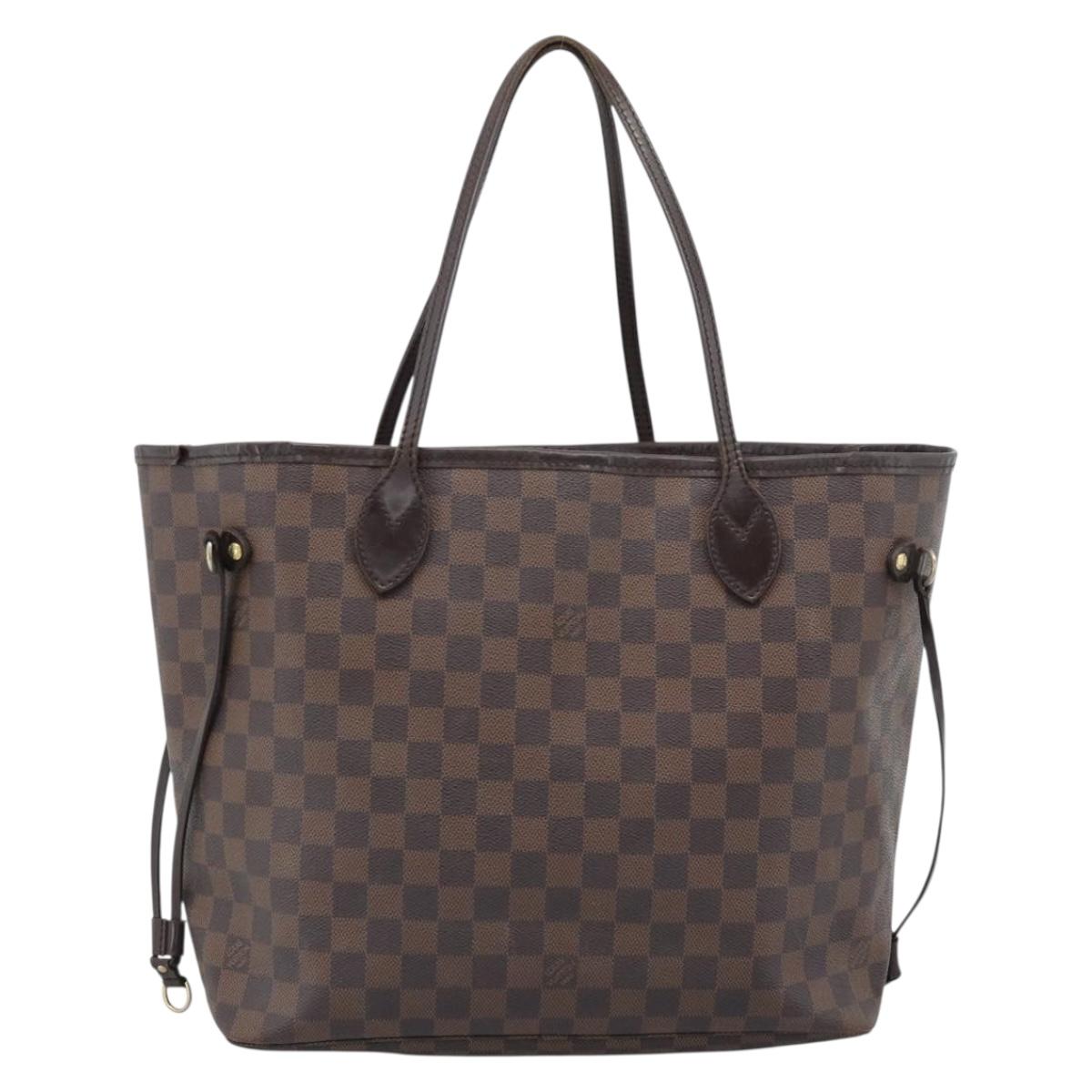 LOUIS VUITTON Damier Ebene Neverfull MM Tote Bag N51105 LV Auth 184292A