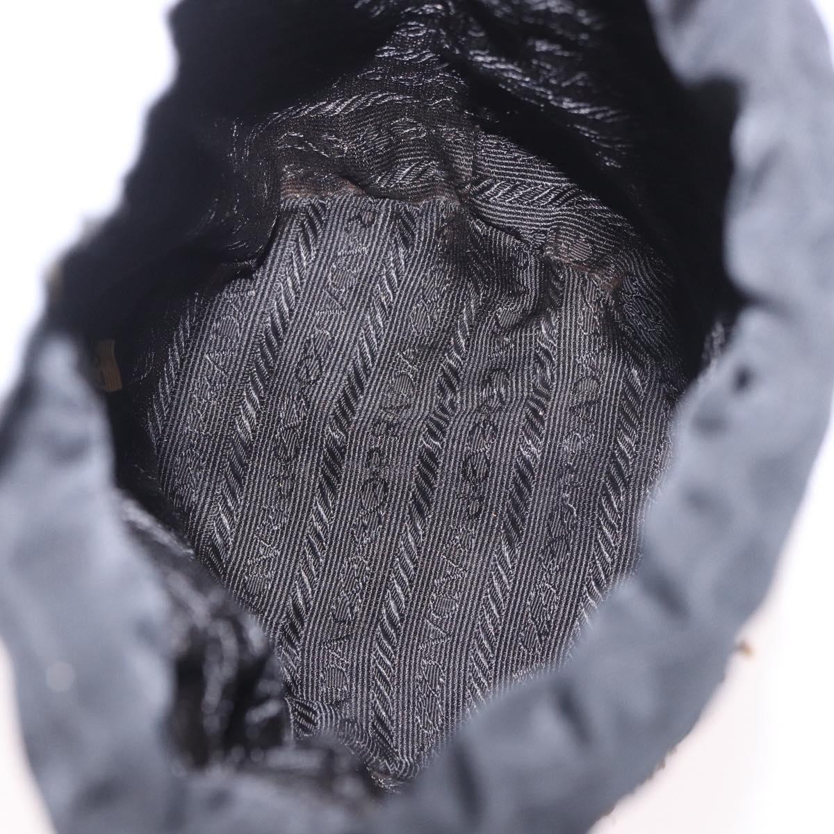 PRADA Purse Pouch Nylon Black Auth 184311