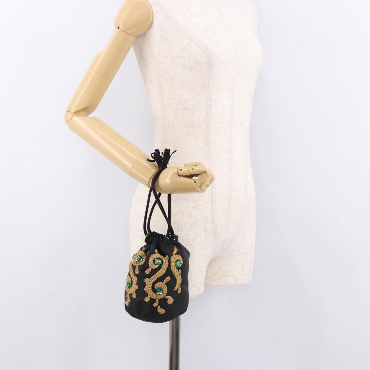 PRADA Purse Pouch Nylon Black Auth 184311