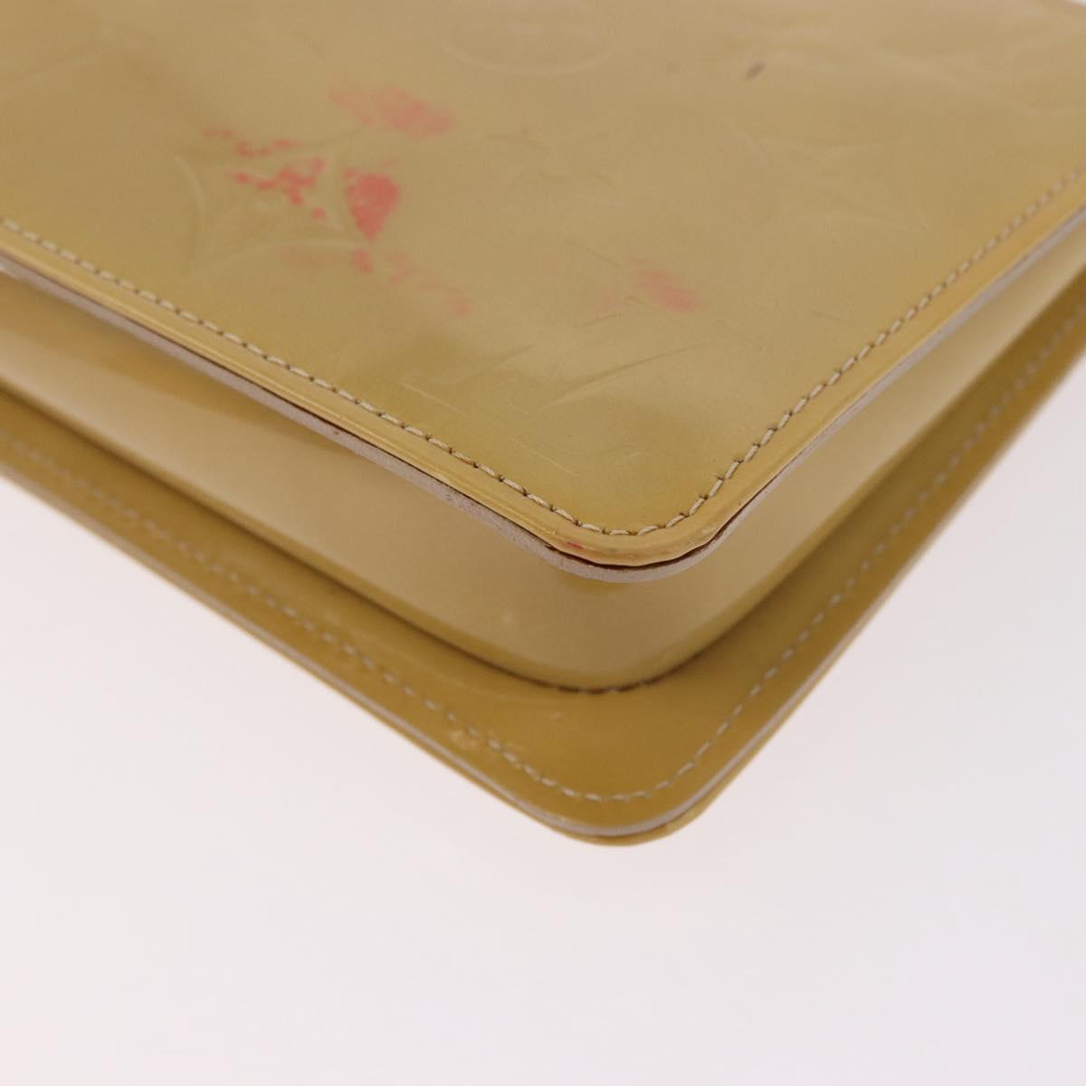 LOUIS VUITTON Monogram Vernis Lexington Pouch Beige M91010 LV Auth 184312