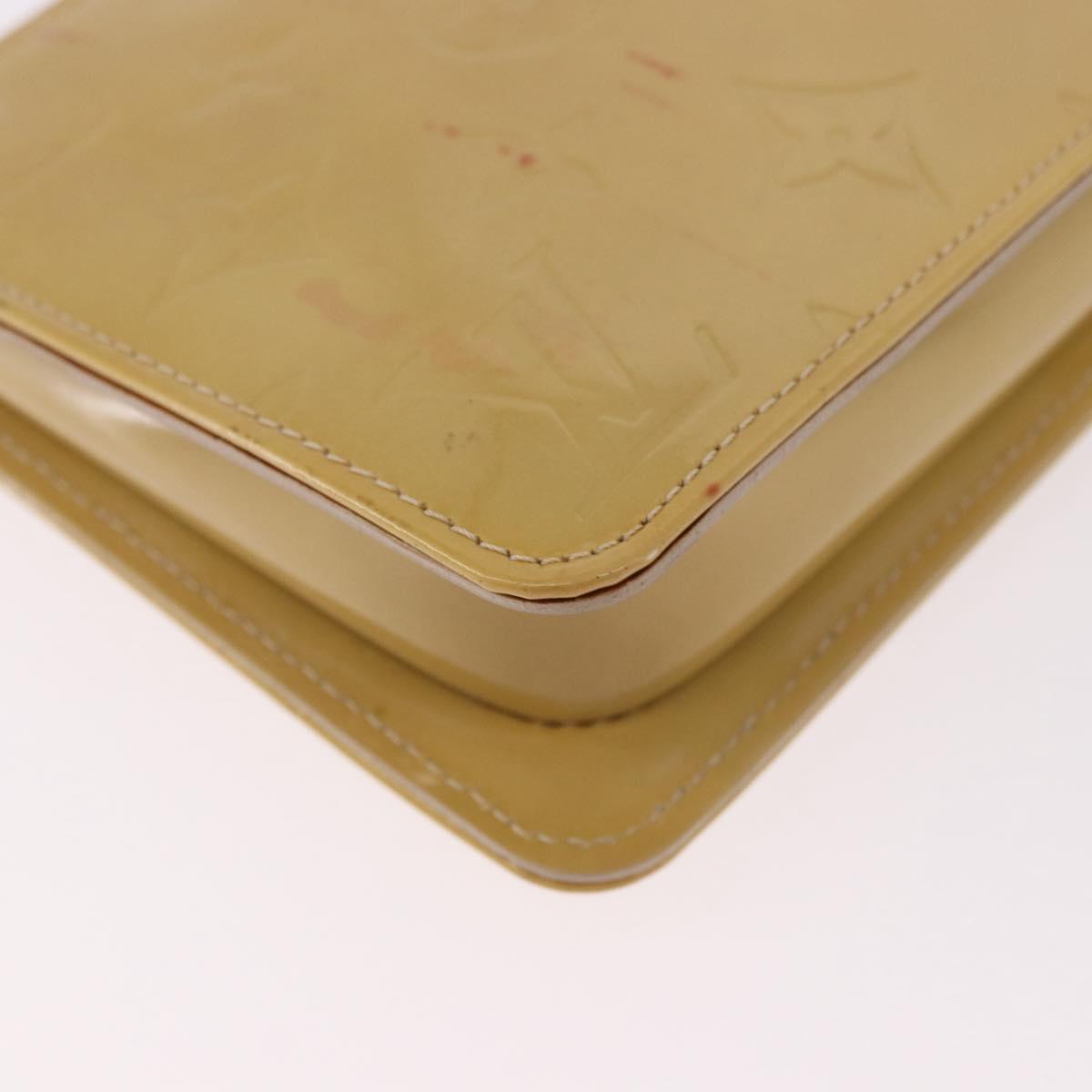 LOUIS VUITTON Monogram Vernis Lexington Pouch Beige M91010 LV Auth 184312