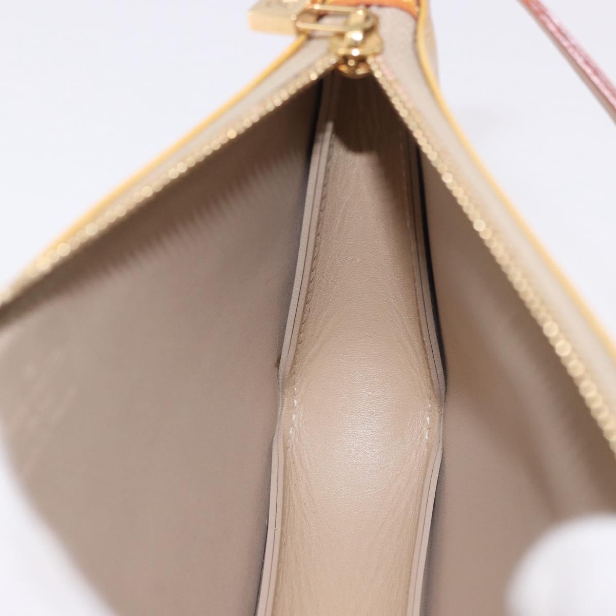 LOUIS VUITTON Monogram Vernis Lexington Pouch Beige M91010 LV Auth 184312