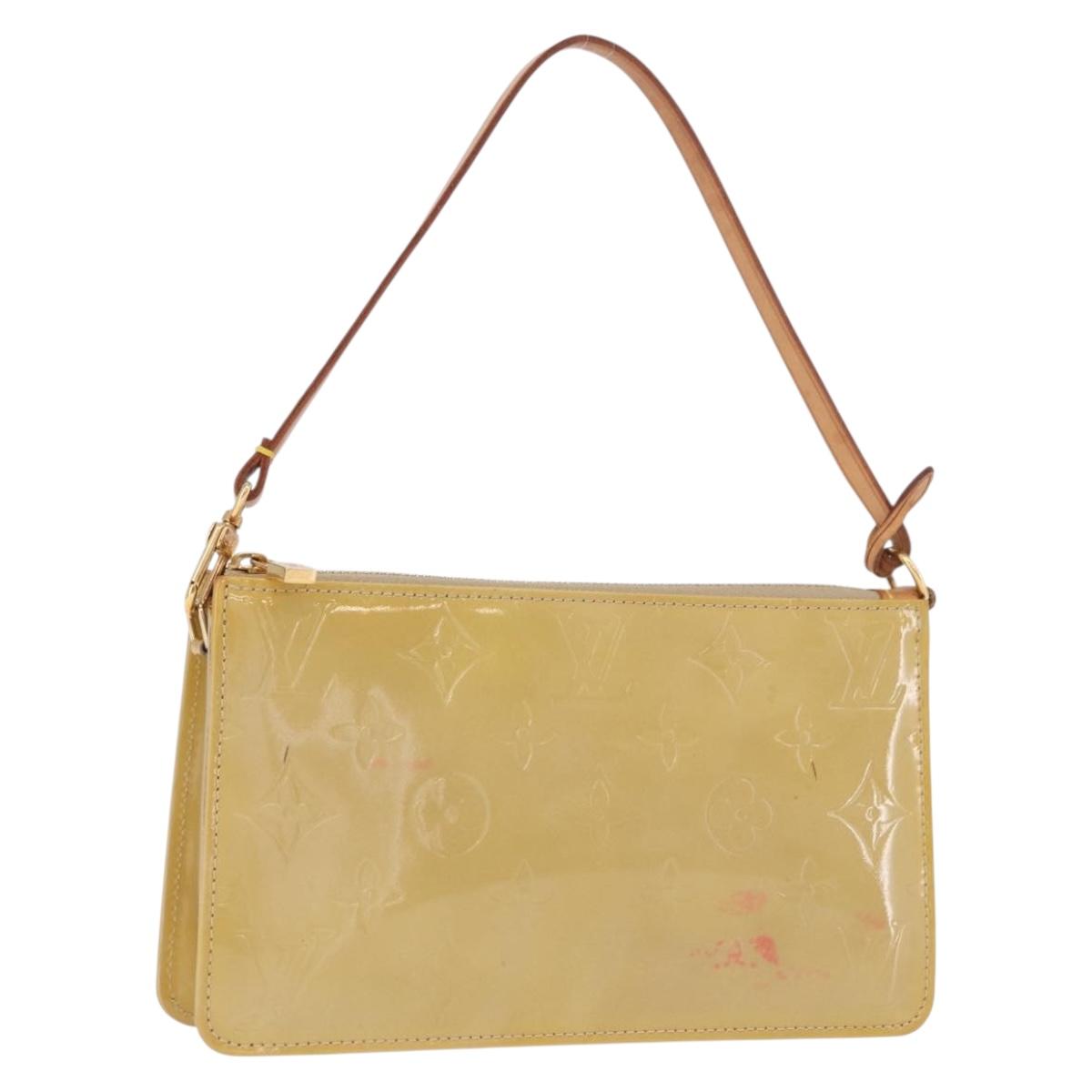 LOUIS VUITTON Monogram Vernis Lexington Pouch Beige M91010 LV Auth 184312