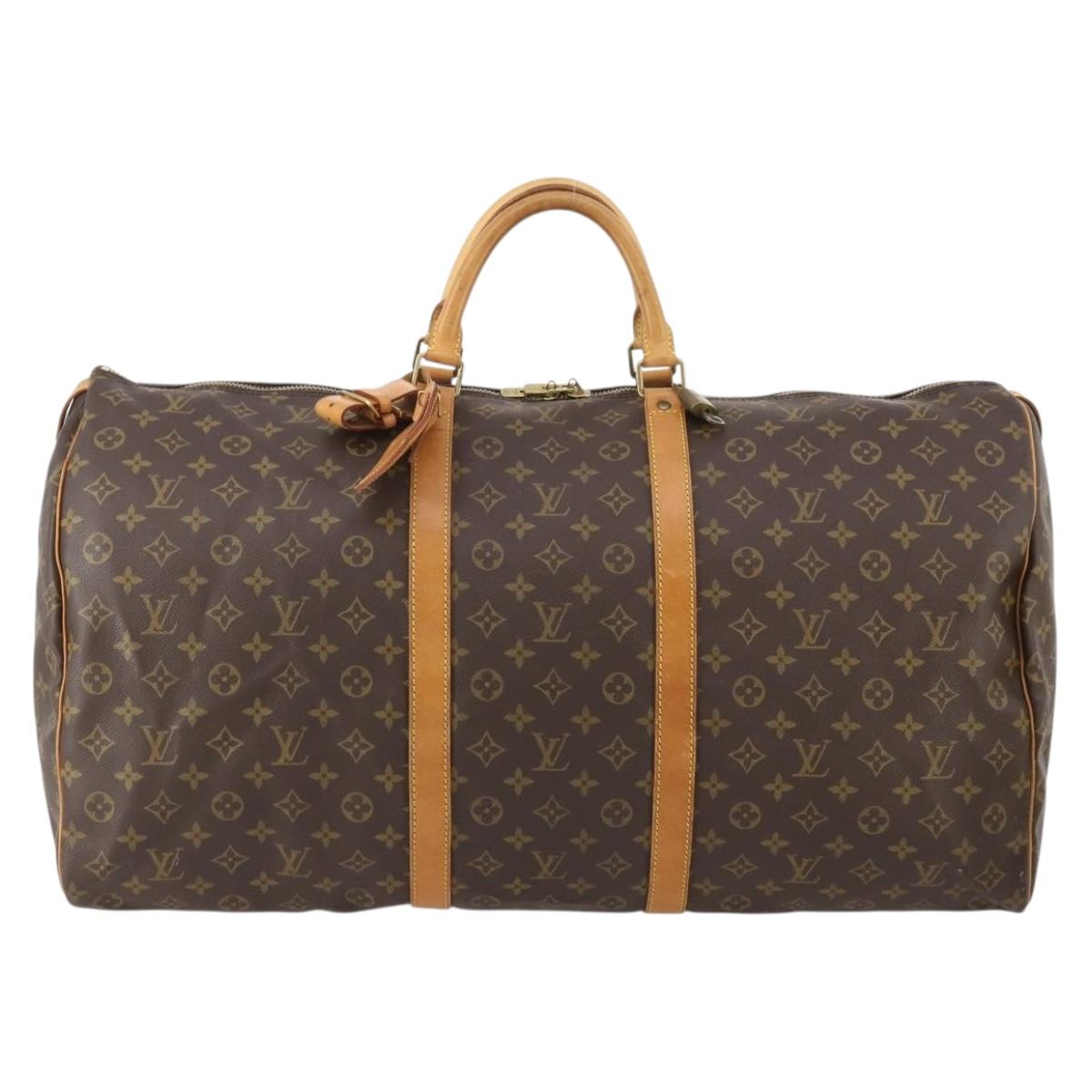 LOUIS VUITTON Monogram Keepall 60 Boston Bag M41422 LV Auth 184326A