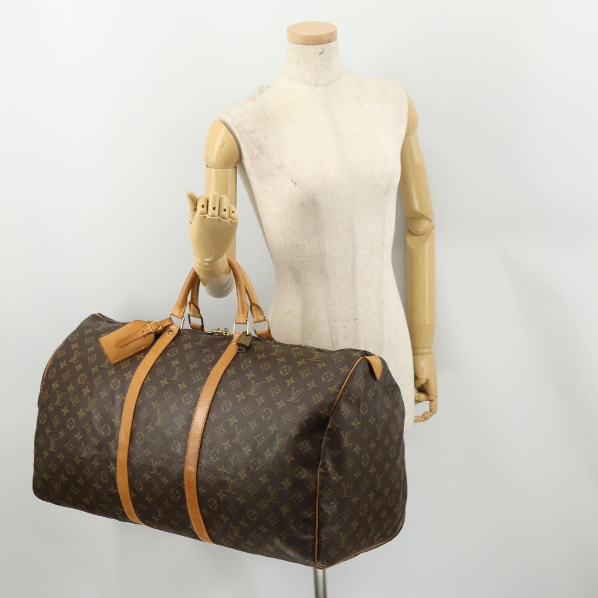 LOUIS VUITTON Monogram Keepall 60 Boston Bag M41422 LV Auth 184326A