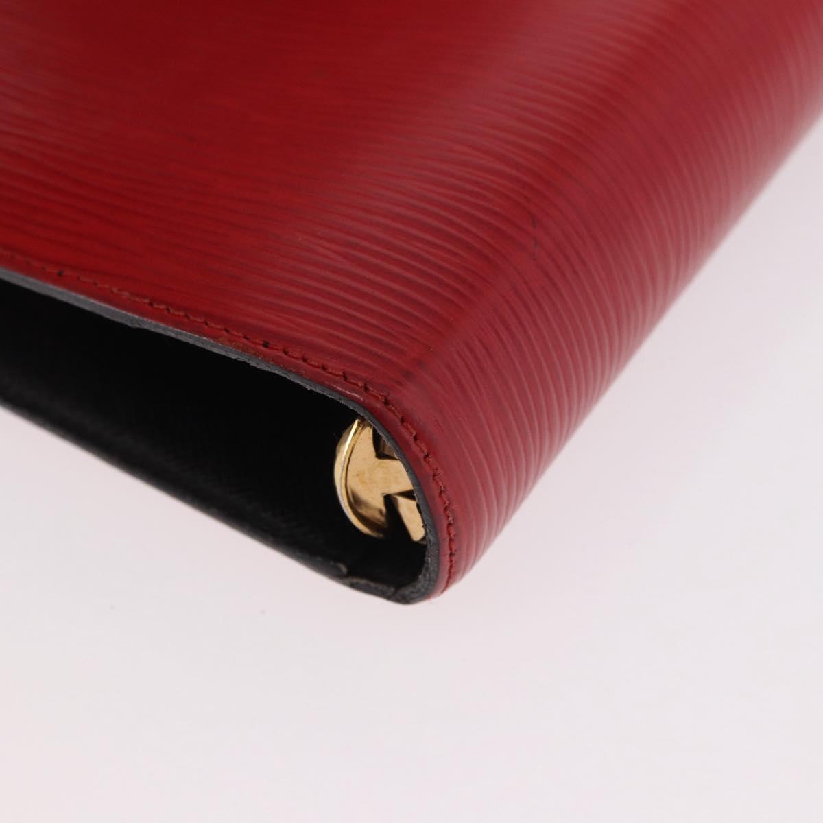 LOUIS VUITTON Epi Agenda MM Day Planner Cover Red R20047 LV Auth 184327