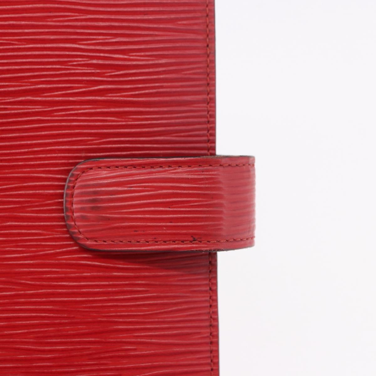 LOUIS VUITTON Epi Agenda MM Day Planner Cover Red R20047 LV Auth 184327