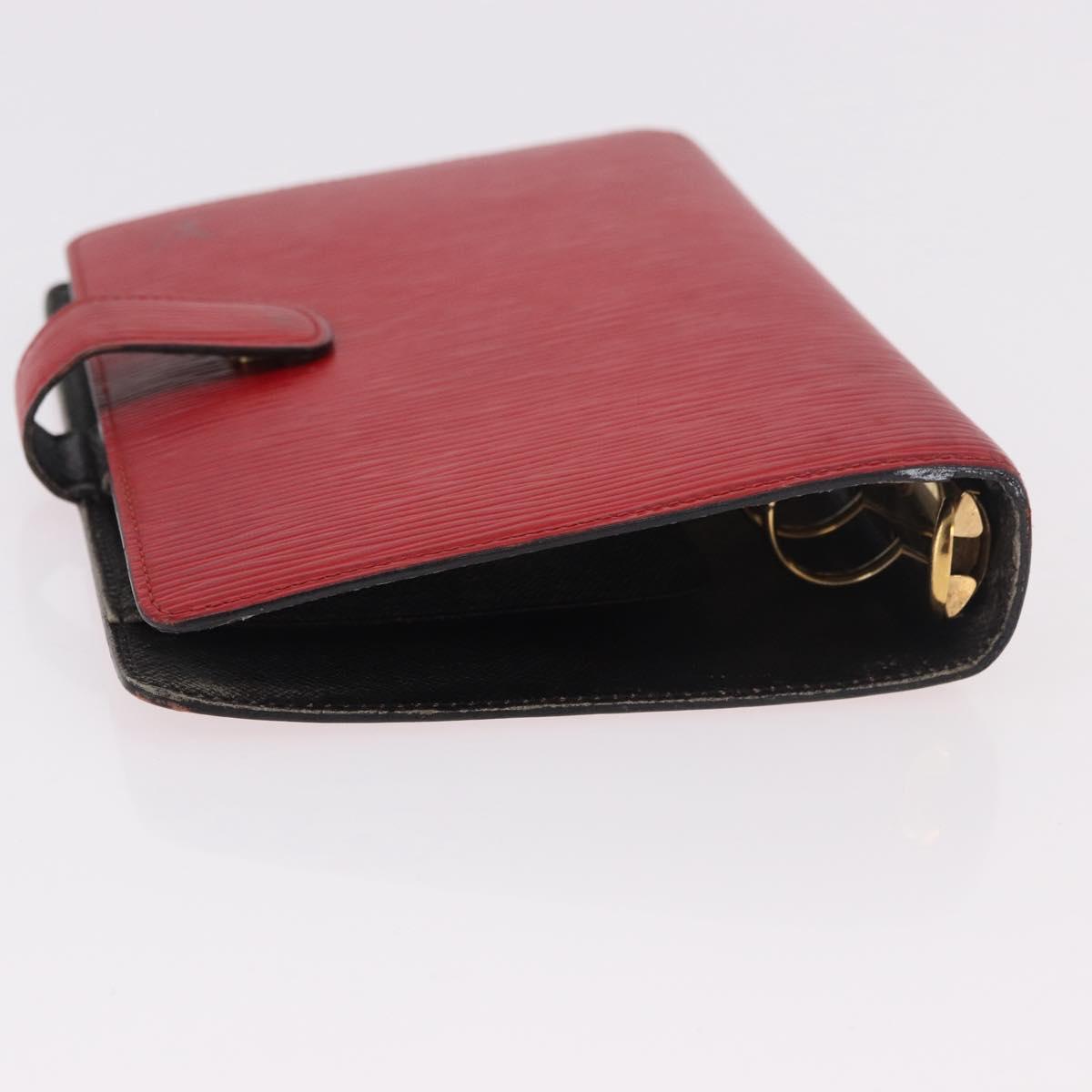 LOUIS VUITTON Epi Agenda MM Day Planner Cover Red R20047 LV Auth 184327