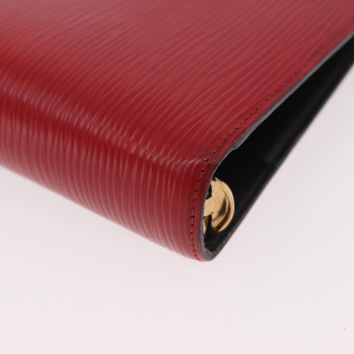 LOUIS VUITTON Epi Agenda MM Day Planner Cover Red R20047 LV Auth 184327