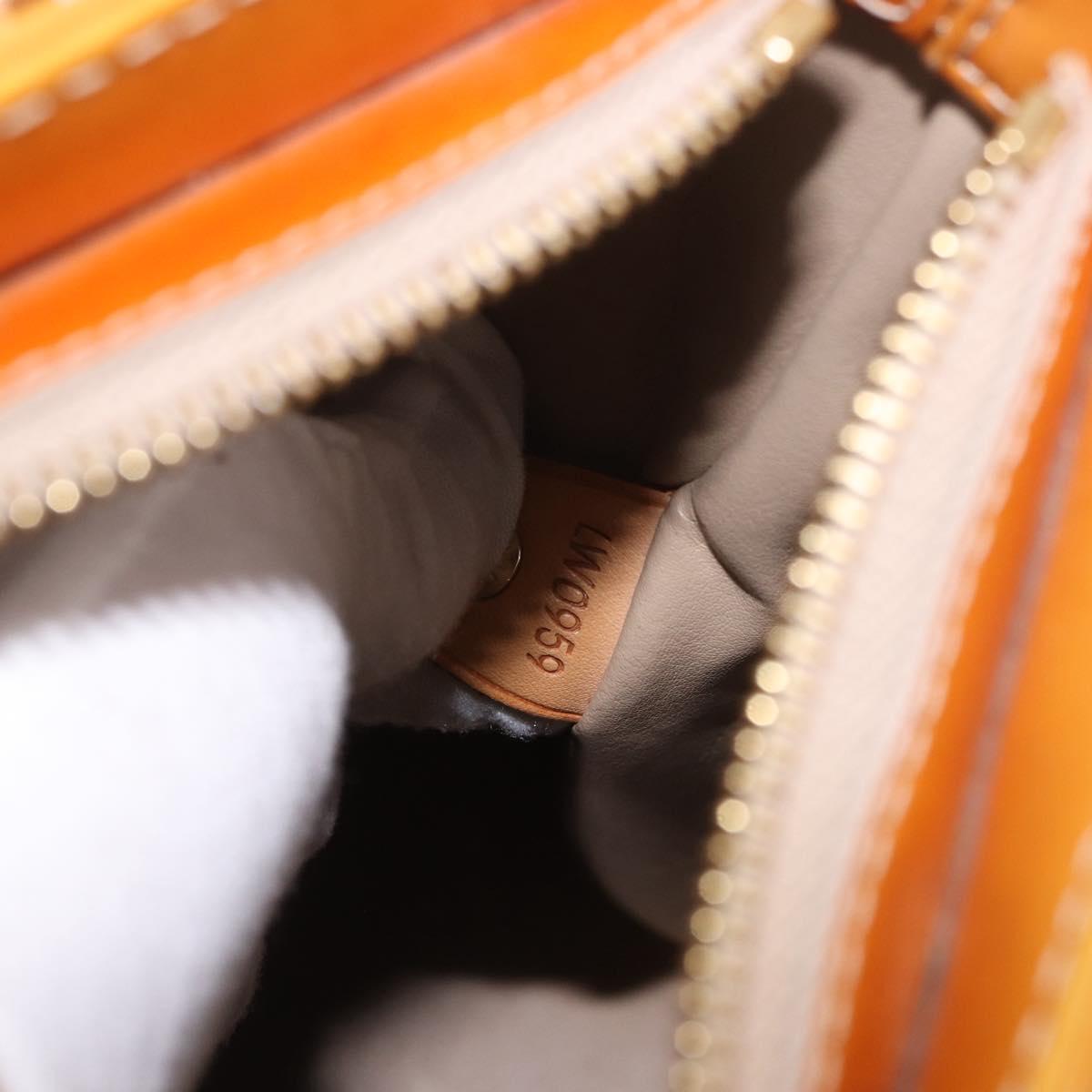 LOUIS VUITTON Monogram Vernis Houston Hand Bag Beige M91004 LV Auth 184328