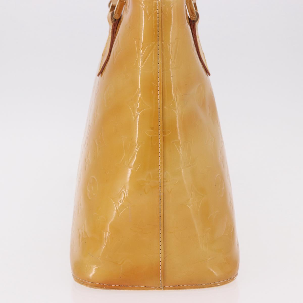 LOUIS VUITTON Monogram Vernis Houston Hand Bag Beige M91004 LV Auth 184328