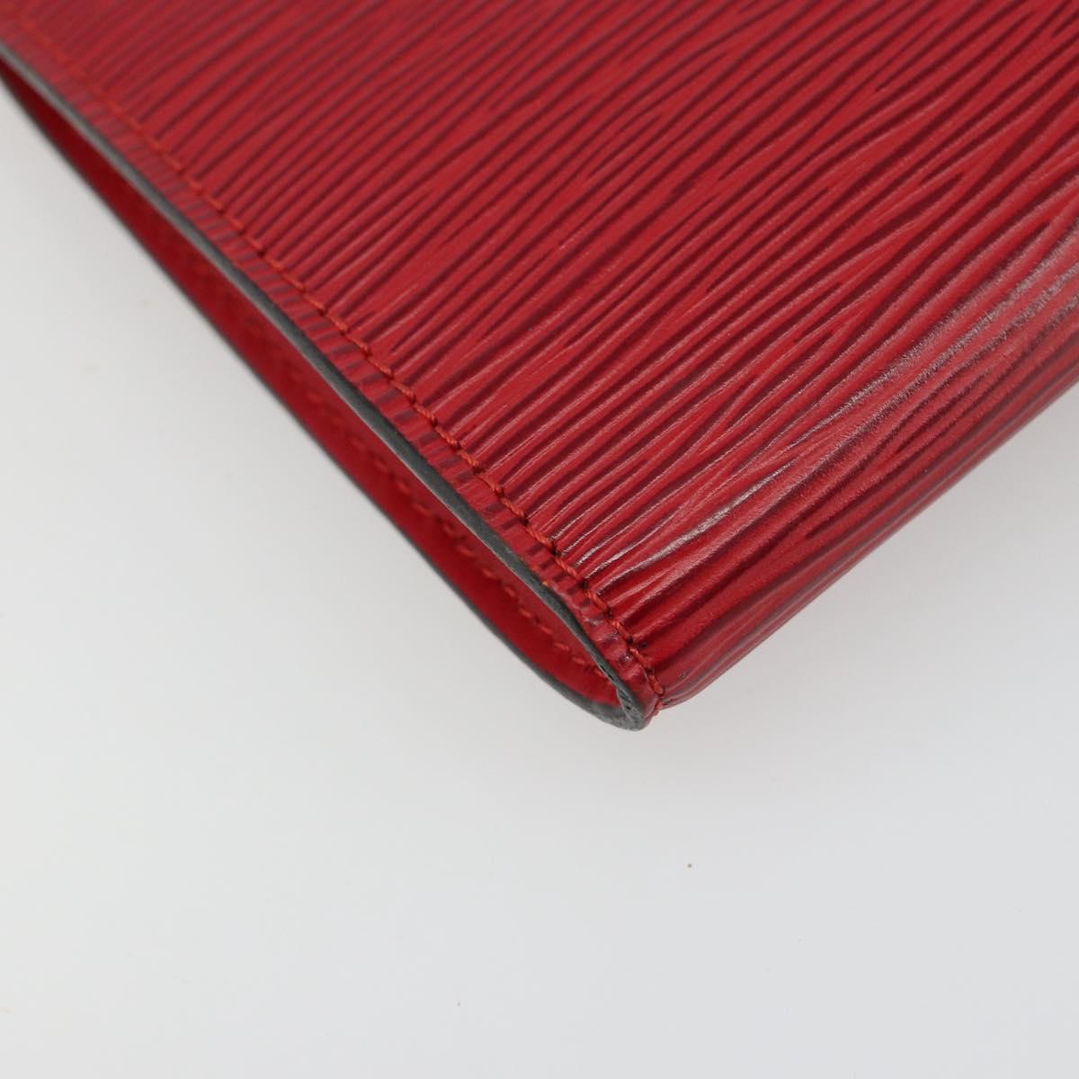 LOUIS VUITTON Epi Pochette Accessoires Pouch Red M52947 LV Auth 184334