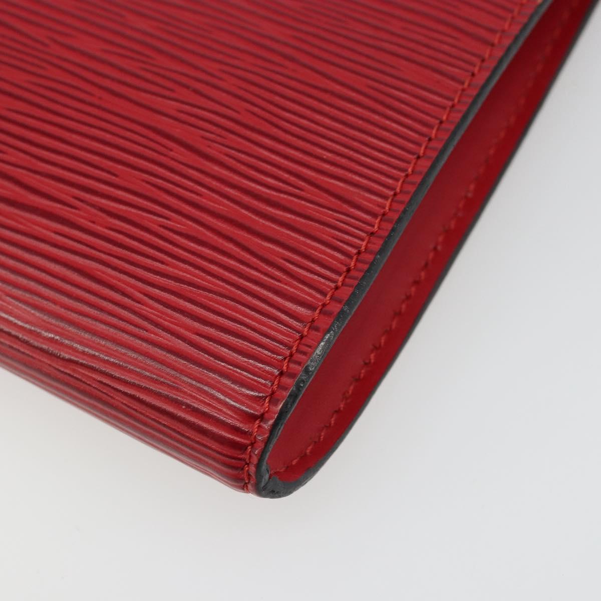 LOUIS VUITTON Epi Pochette Accessoires Pouch Red M52947 LV Auth 184334
