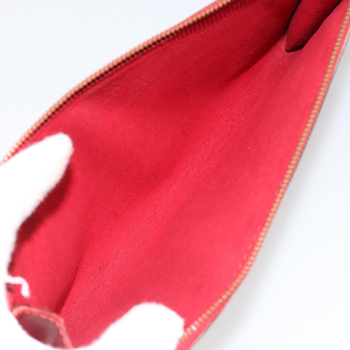 LOUIS VUITTON Epi Pochette Accessoires Pouch Red M52947 LV Auth 184334