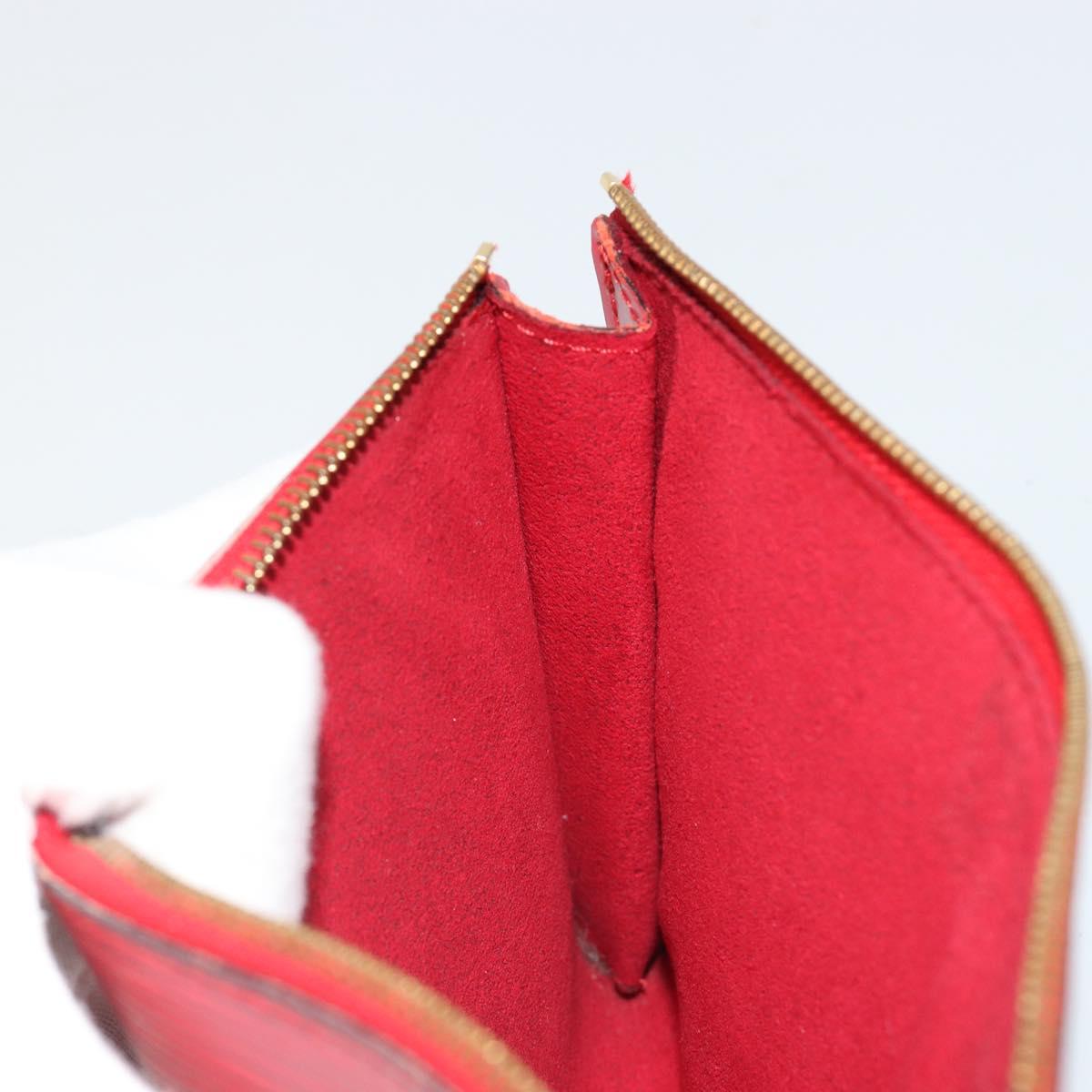 LOUIS VUITTON Epi Pochette Accessoires Pouch Red M52947 LV Auth 184334